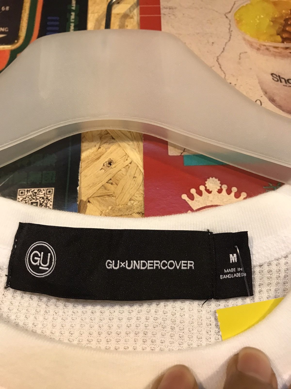 GU × Japanese Brand × Undercover Gu X Undercover White Thermal Tee Shirt Size US M / EU 48-50 / 2 - 2 Thumbnail
