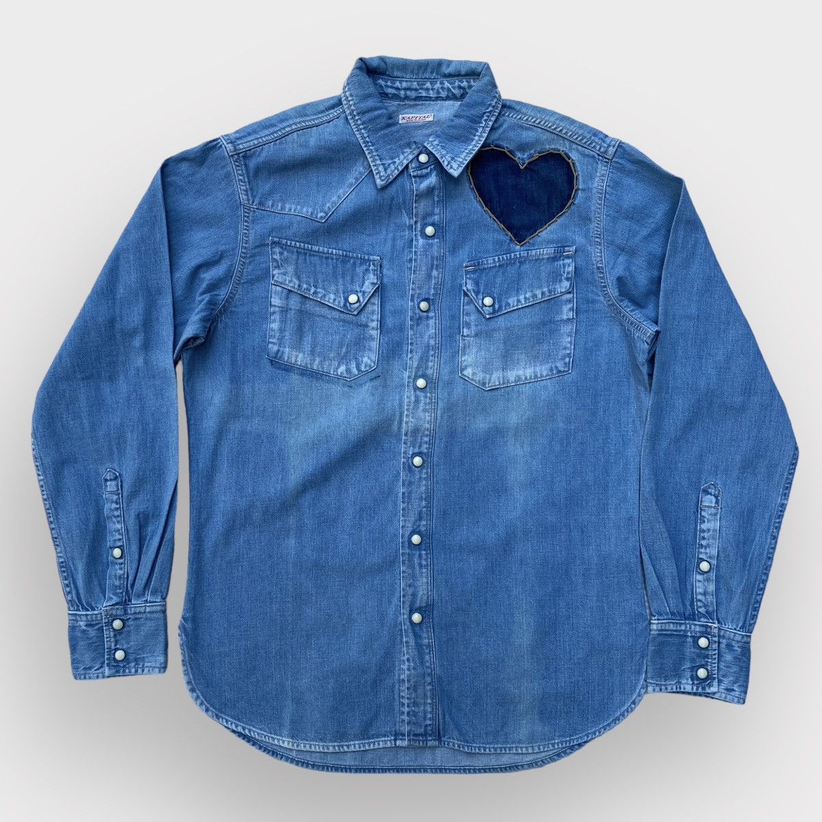 Kapital Kapital Heart Patch Denim Shirt Size US M / EU 48-50 / 2 - 2 Thumbnail