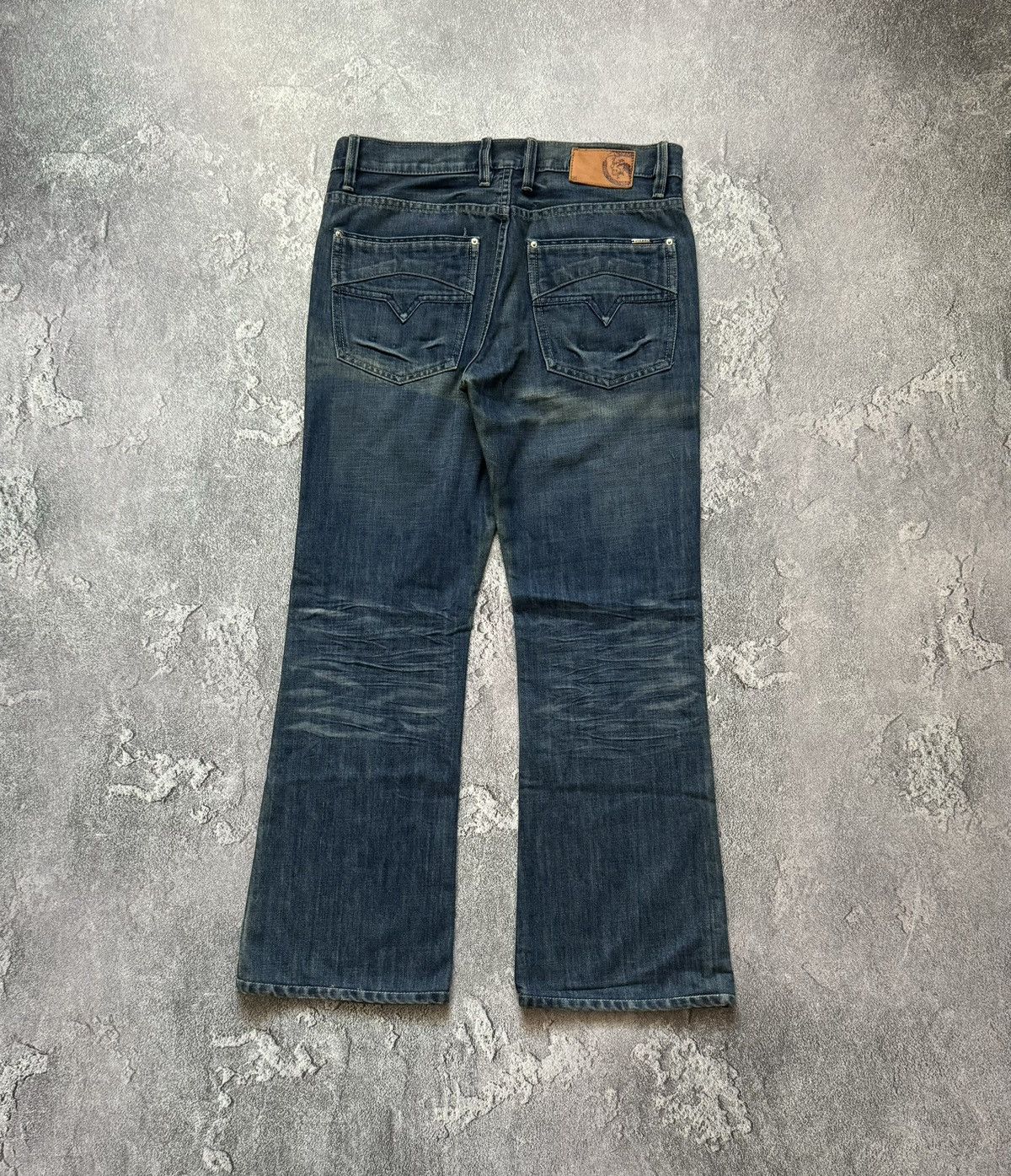Diesel × Diesel Black Gold Diesel 34 flared denim pant trouser Jean chino distressed Size US 34 / EU 50 - 4 Thumbnail
