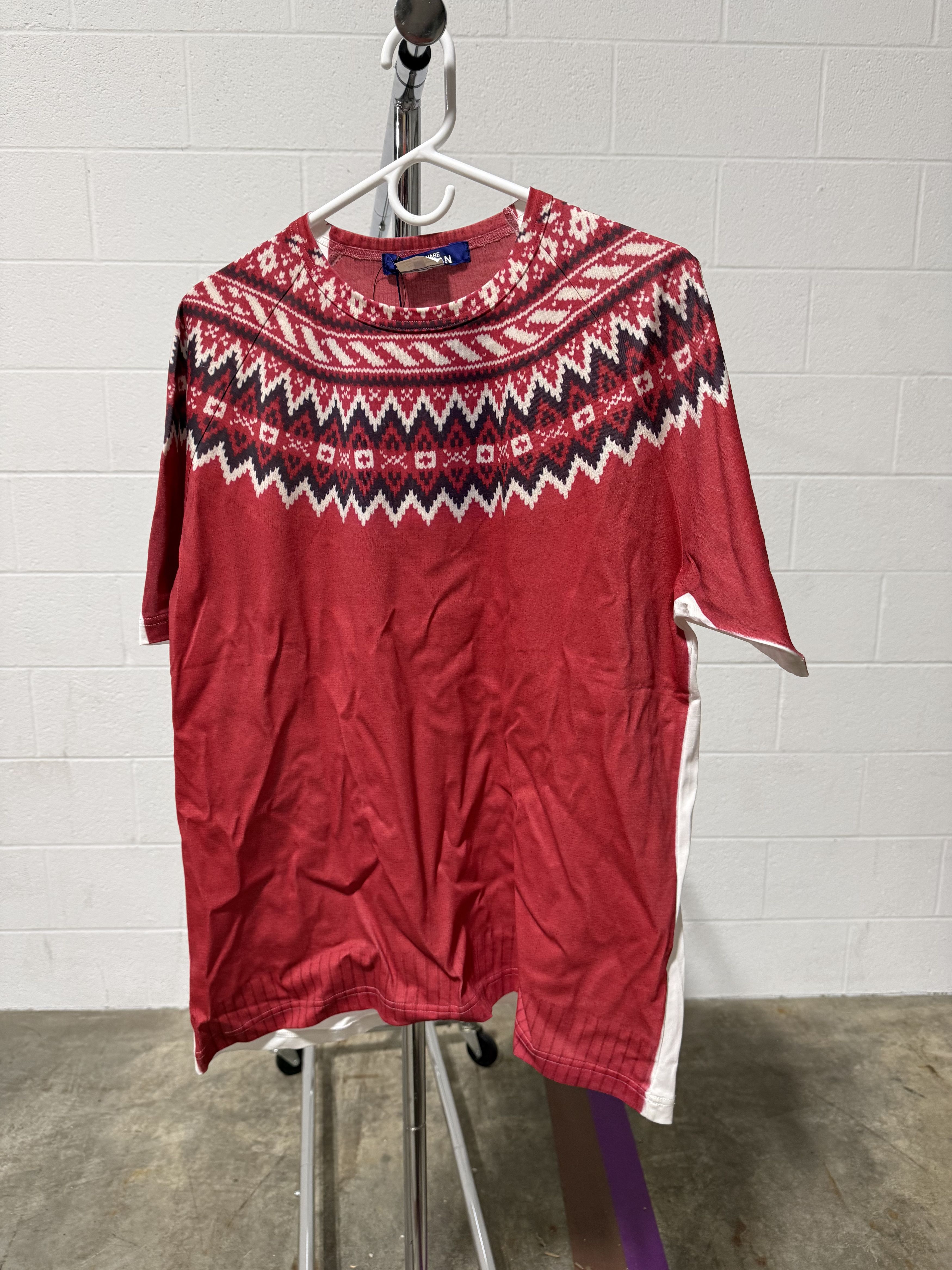 Junya Watanabe Junya Watanabe Sweater Print Tee 'Red/White' Size US L / EU 52-54 / 3 - 1 Thumbnail