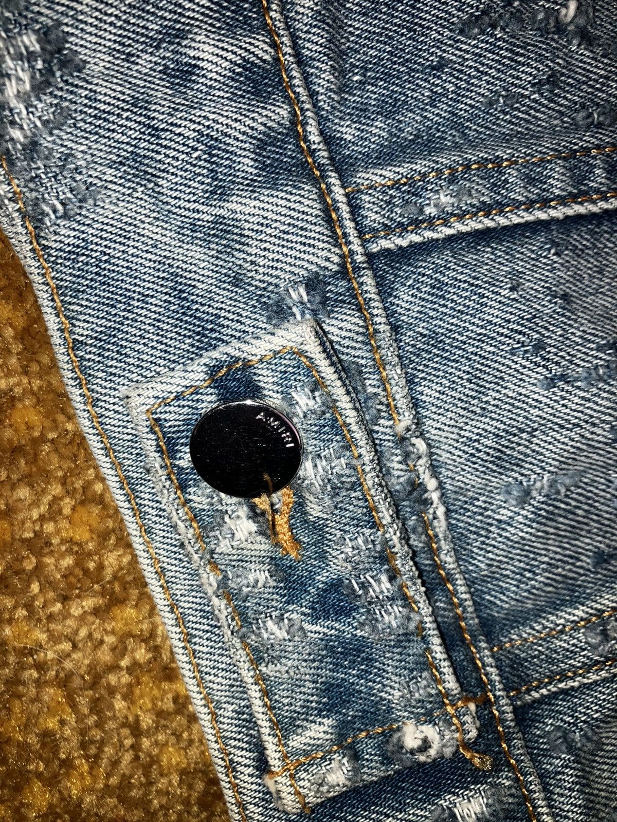 Amiri Distressed Denim Jacket Size US L / EU 52-54 / 3 - 4 Thumbnail