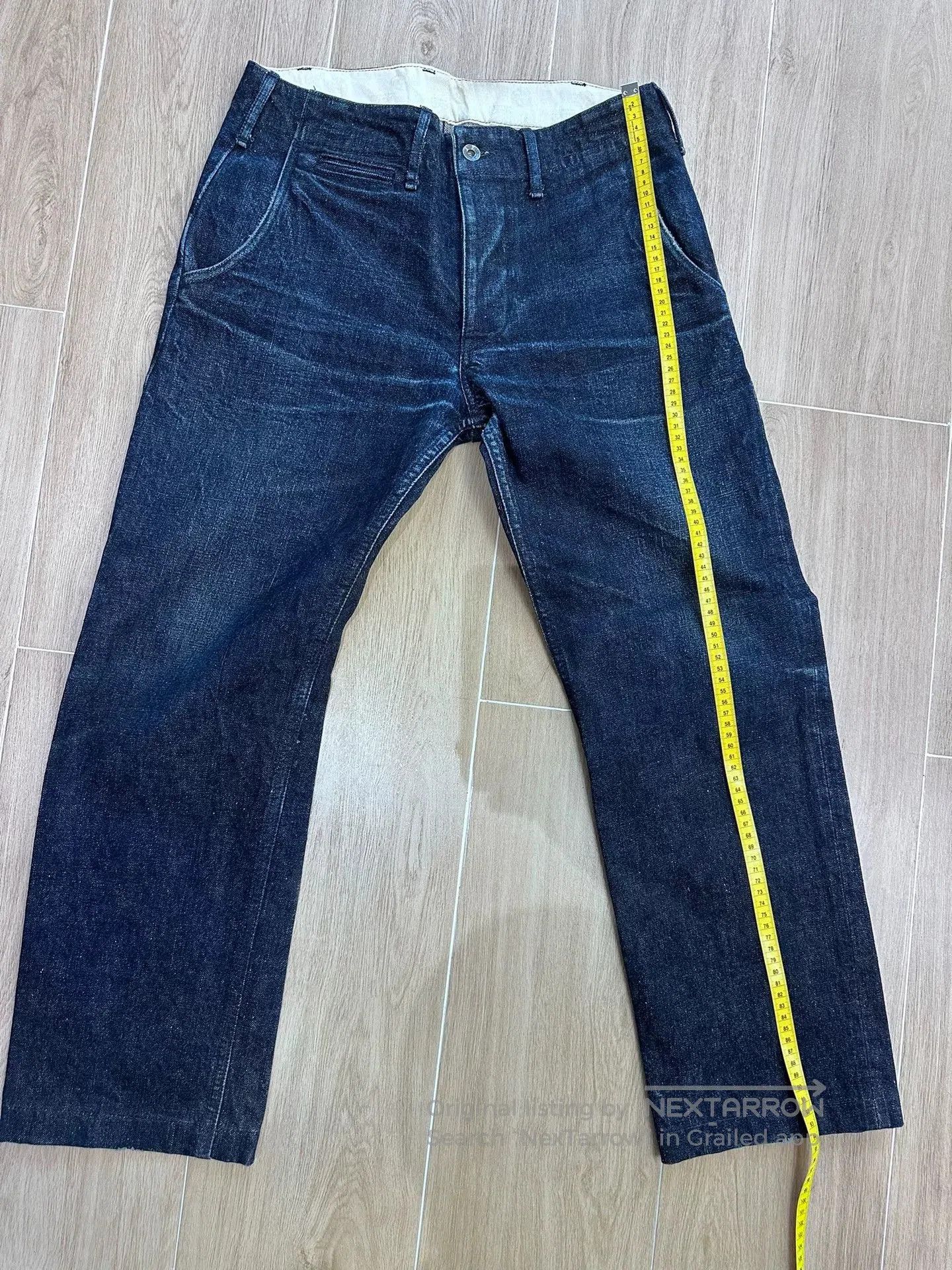 Vintage Samurai Style Denim Shorts for Men. Size US 32 / EU 48 - 3 Thumbnail