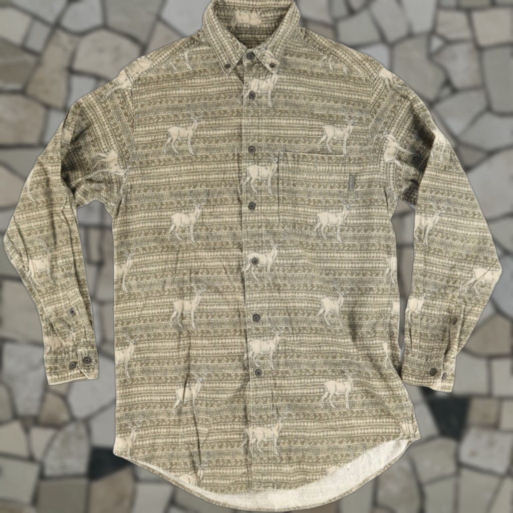Vintage VTG Woolrich Deer Tribal Fleece Cotton Blend All Over Print Shirt Brown Men L Shirt Mens VTG Size US L / EU 52-54 / 3 - 1 Thumbnail
