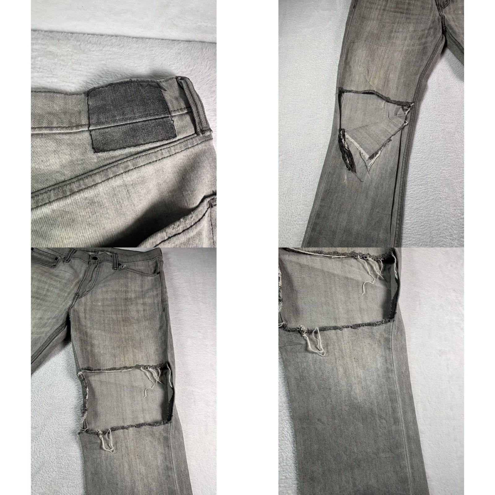 Levi's Levi's 511 Jeans Slim Straight Regular 34x24 Gray Distressed 5-Pocket Denim Boys? No—Men 34x32 Size US 34 / EU 50 - 9 Thumbnail
