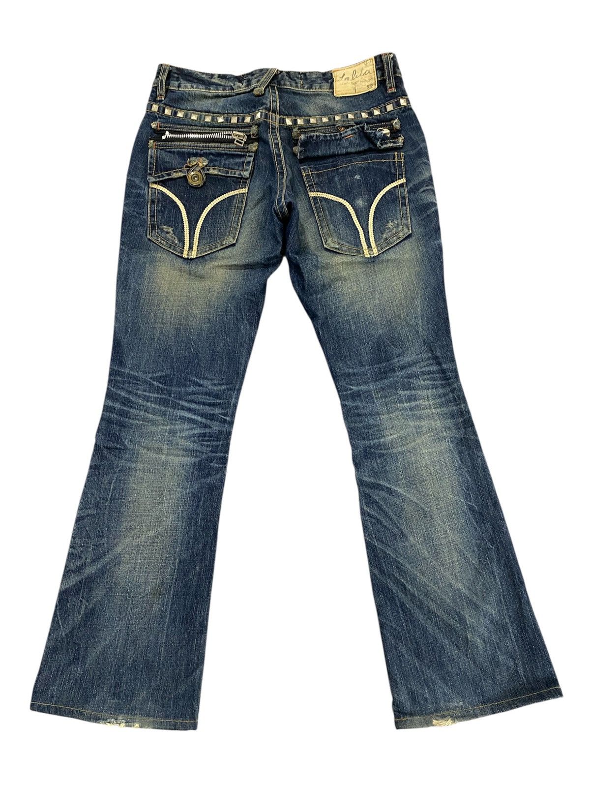 Japanese Brand y2k lolita jeans studded flared wash jeans Size US 30 / EU 46 - 1 Thumbnail