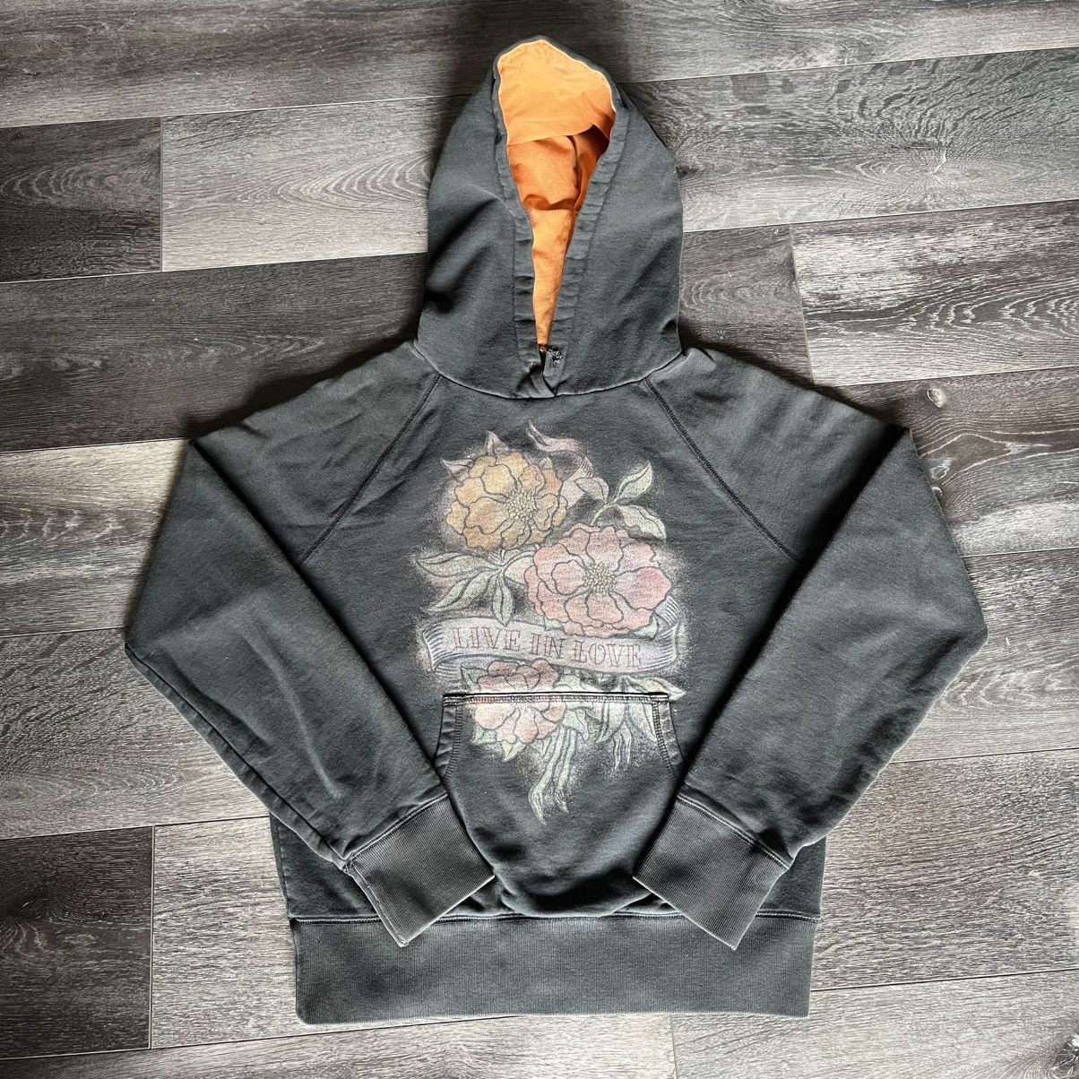 Lucky Brand Vintage 2000s Lucky Brand Live in Love Rose Graphic Hoodie Size M / US 6-8 / IT 42-44 - 1 Thumbnail