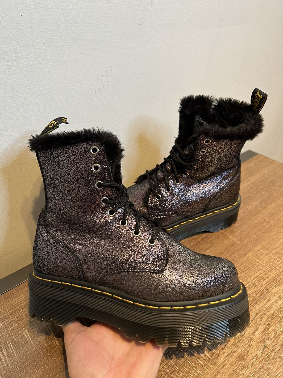 Doc Martens Jadon Platform Metallic Glitter 5UK 38EU 7US