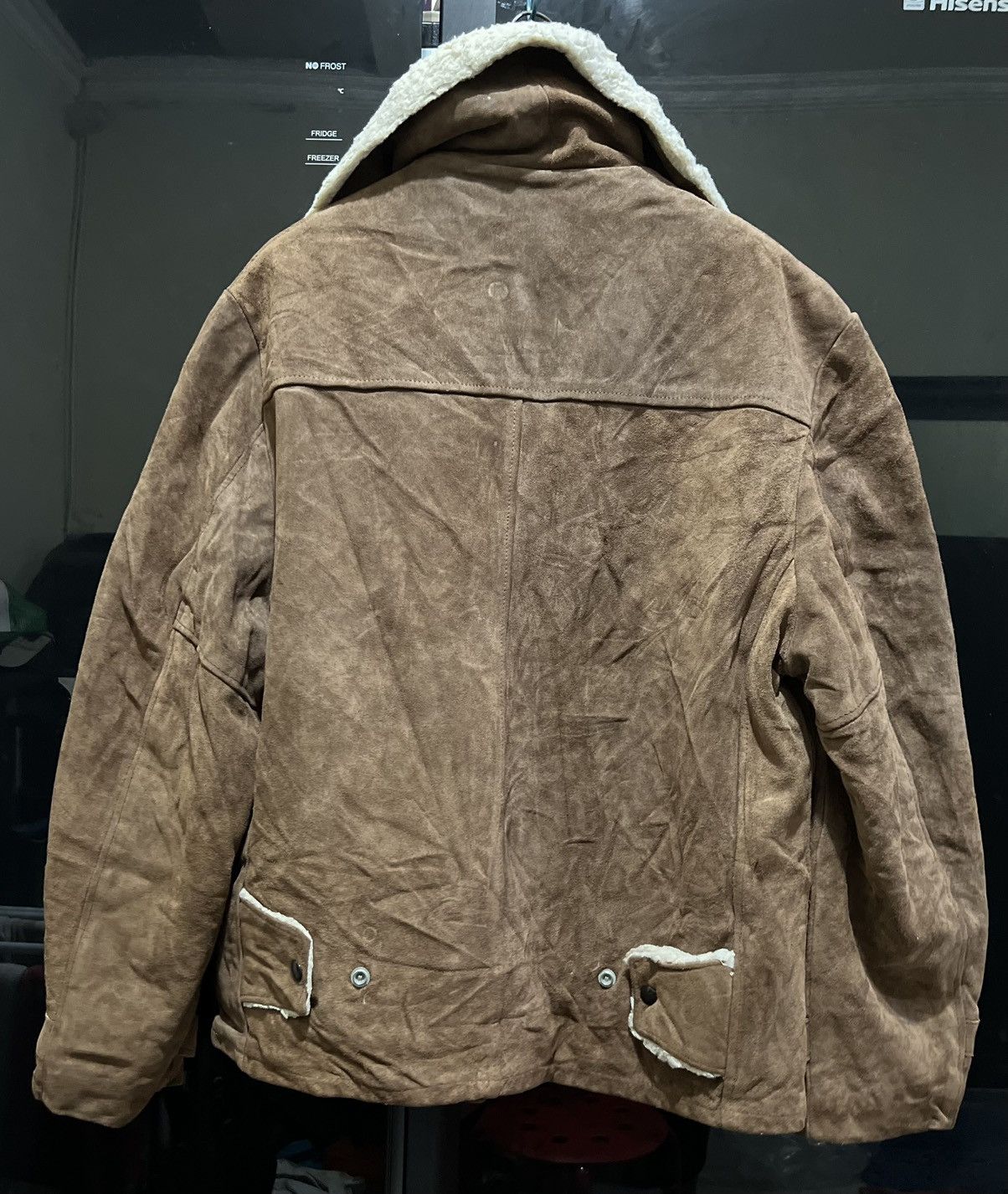 Schott 70s Schott Aviator Shearling Sherpa Leather Jacket Size US L / EU 52-54 / 3 - 3 Thumbnail