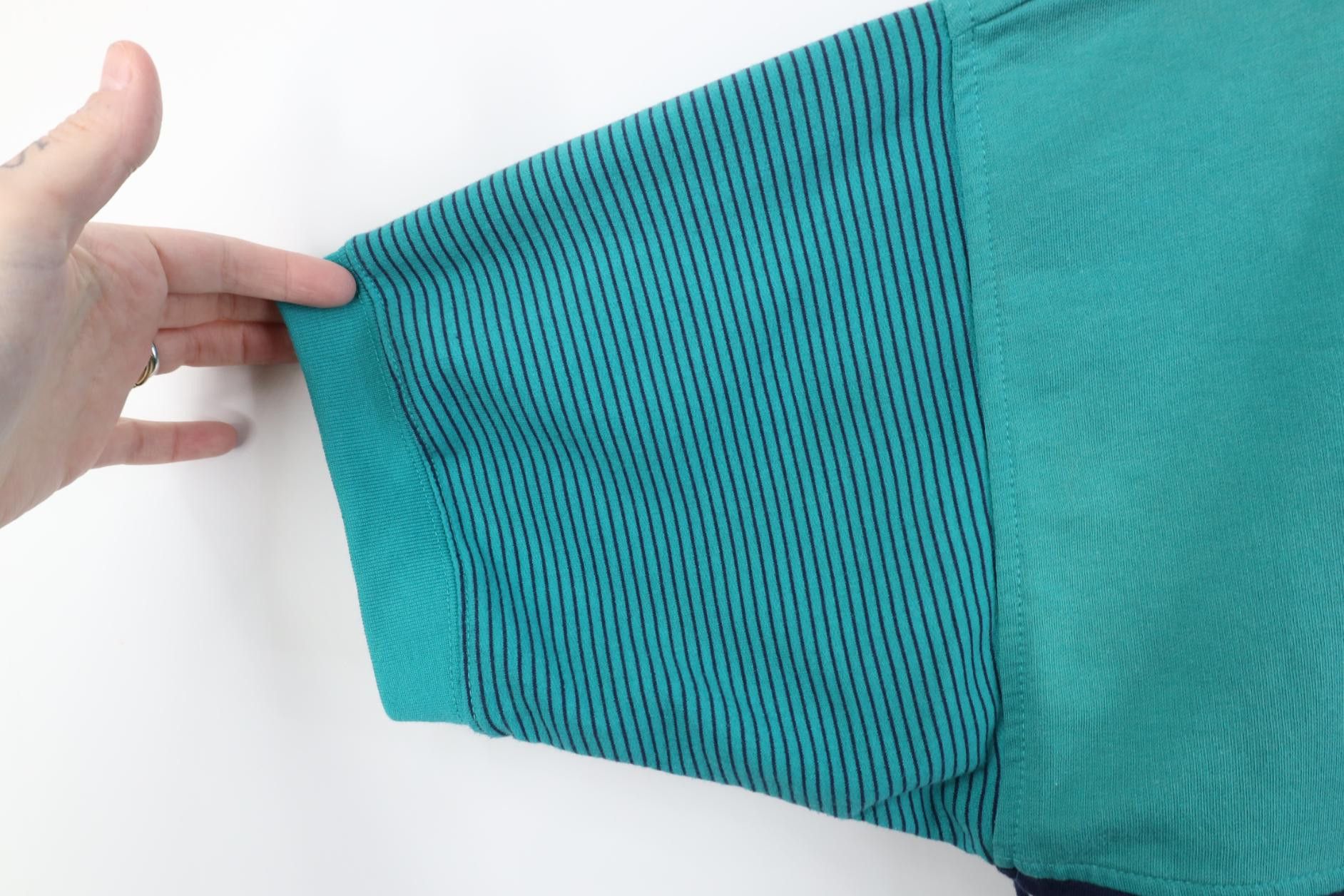 Vintage Vintage 90s Streetwear Block Pullover Polo Shirt Teal Blue Size US XL / EU 56 / 4 - 11 Thumbnail