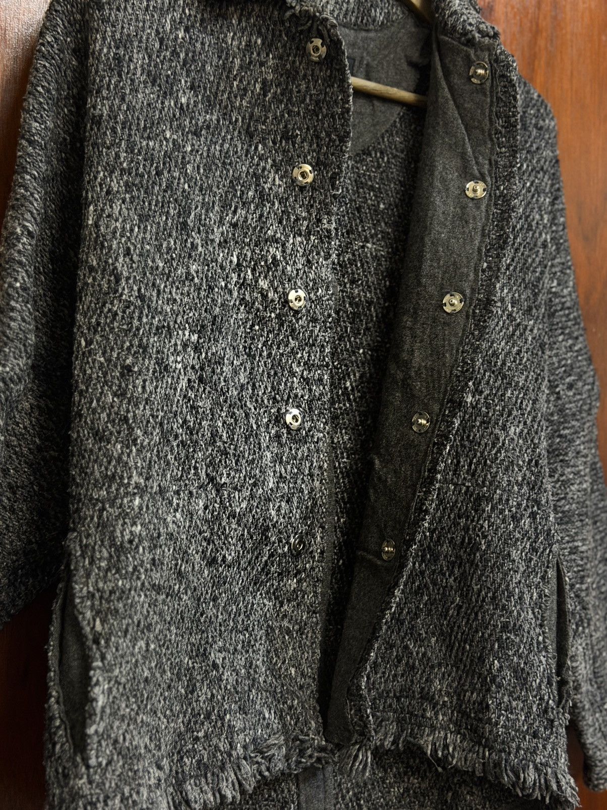 Yohji Yamamoto Y’s Yohji Yamamoto Distressed Batwing Wool Knit Jacket Size US M / EU 48-50 / 2 - 7 Thumbnail