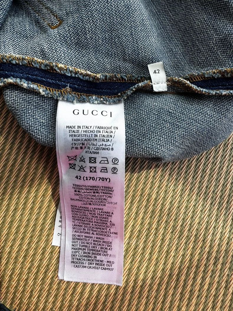 Gucci Gucci Denim skirt Nextarrow-2505 Size 27" / US 4 / IT 40 - 6 Thumbnail