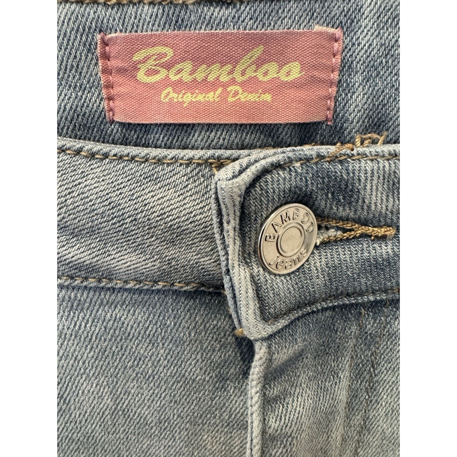 United Bamboo Bamboo Og Denim Skinny Jeans Jr Size 11 Distressed Raw Hem Size 28" / US 6 / IT 42 - 2 Thumbnail
