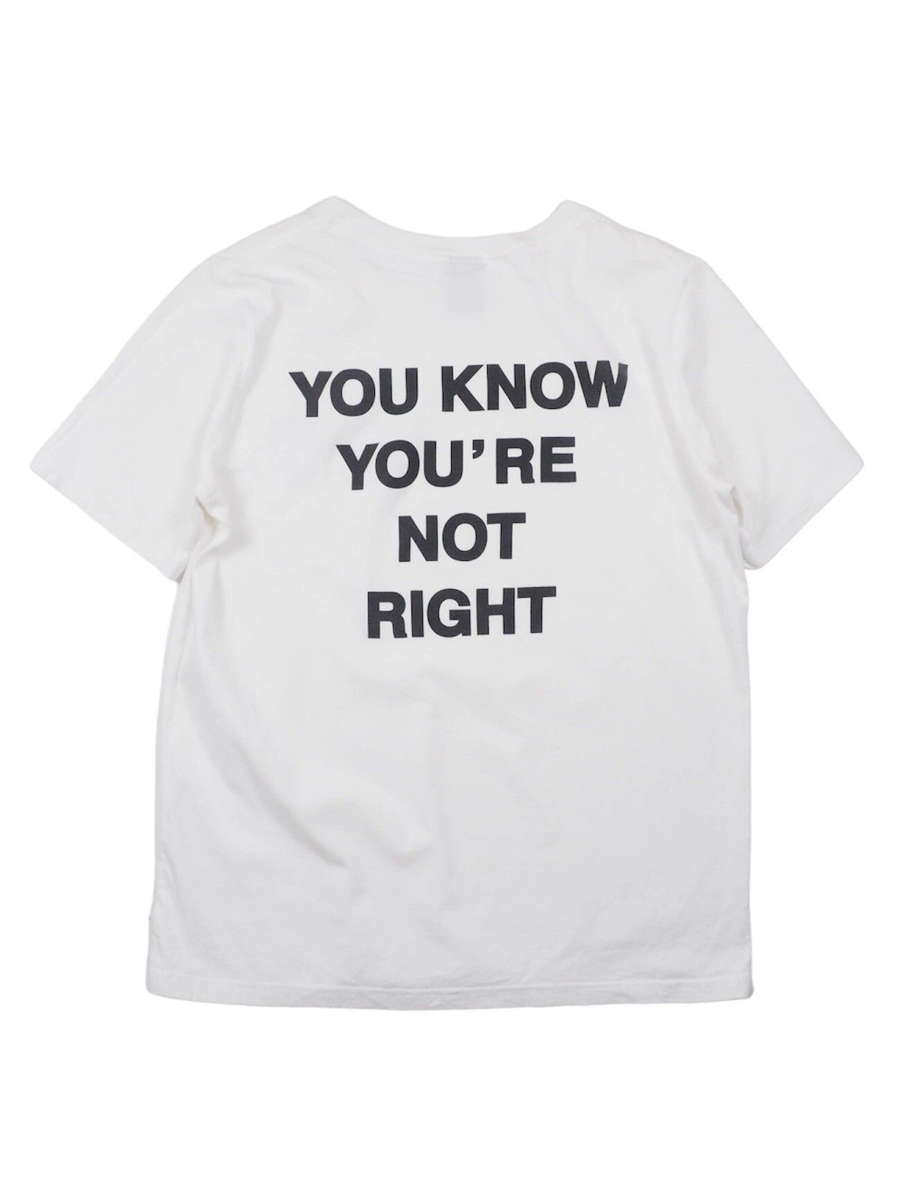 Pre-owned Number N Ine Number (n)ine “you Know You're Not Right” Tee In White