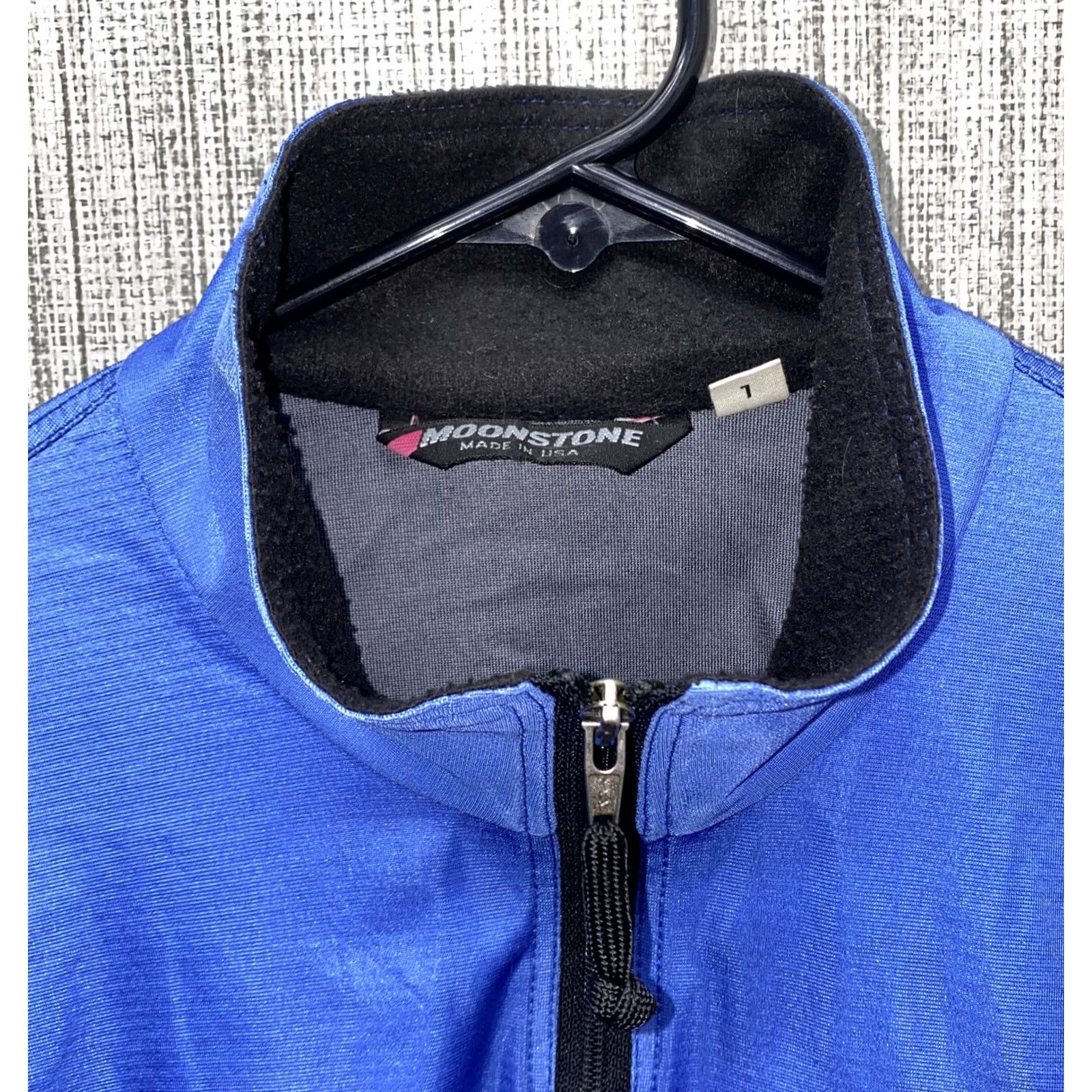 Vintage Moonstone Jacket Womens L Blue Women Black Nylon Zip Pullover Size Size L / US 10 / IT 46 - 3 Thumbnail