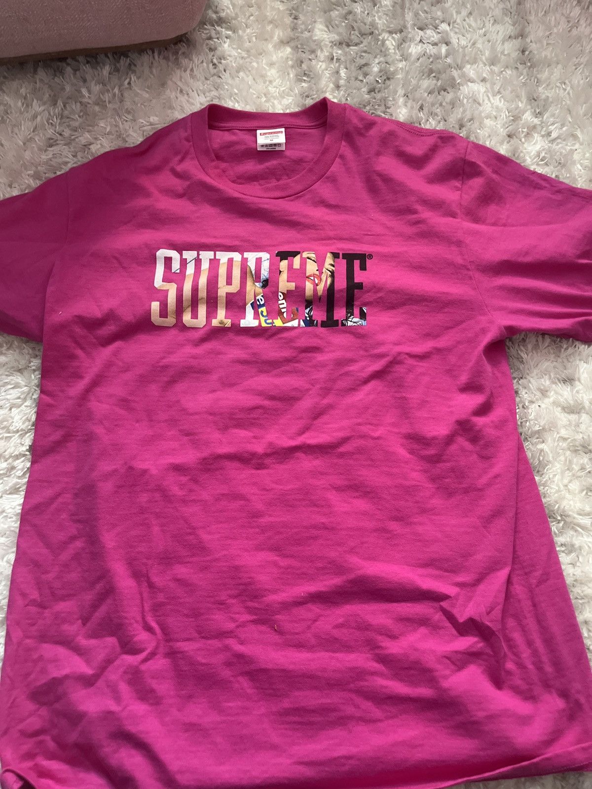 Supreme Pink Supreme Graphic Tee Size US M / EU 48-50 / 2 - 1 Thumbnail