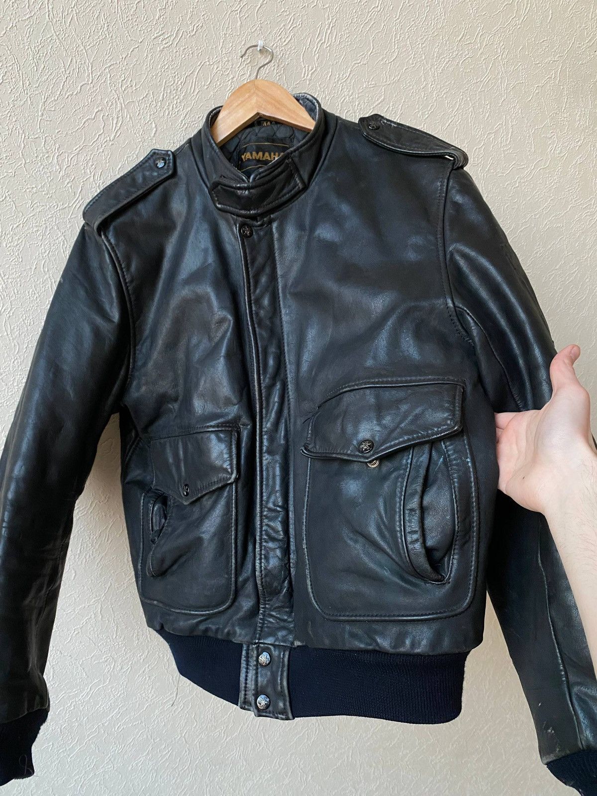 Yamaha Vintage Yamaha Leather Aviator Jacket Size US M / EU 48-50 / 2 - 7 Thumbnail
