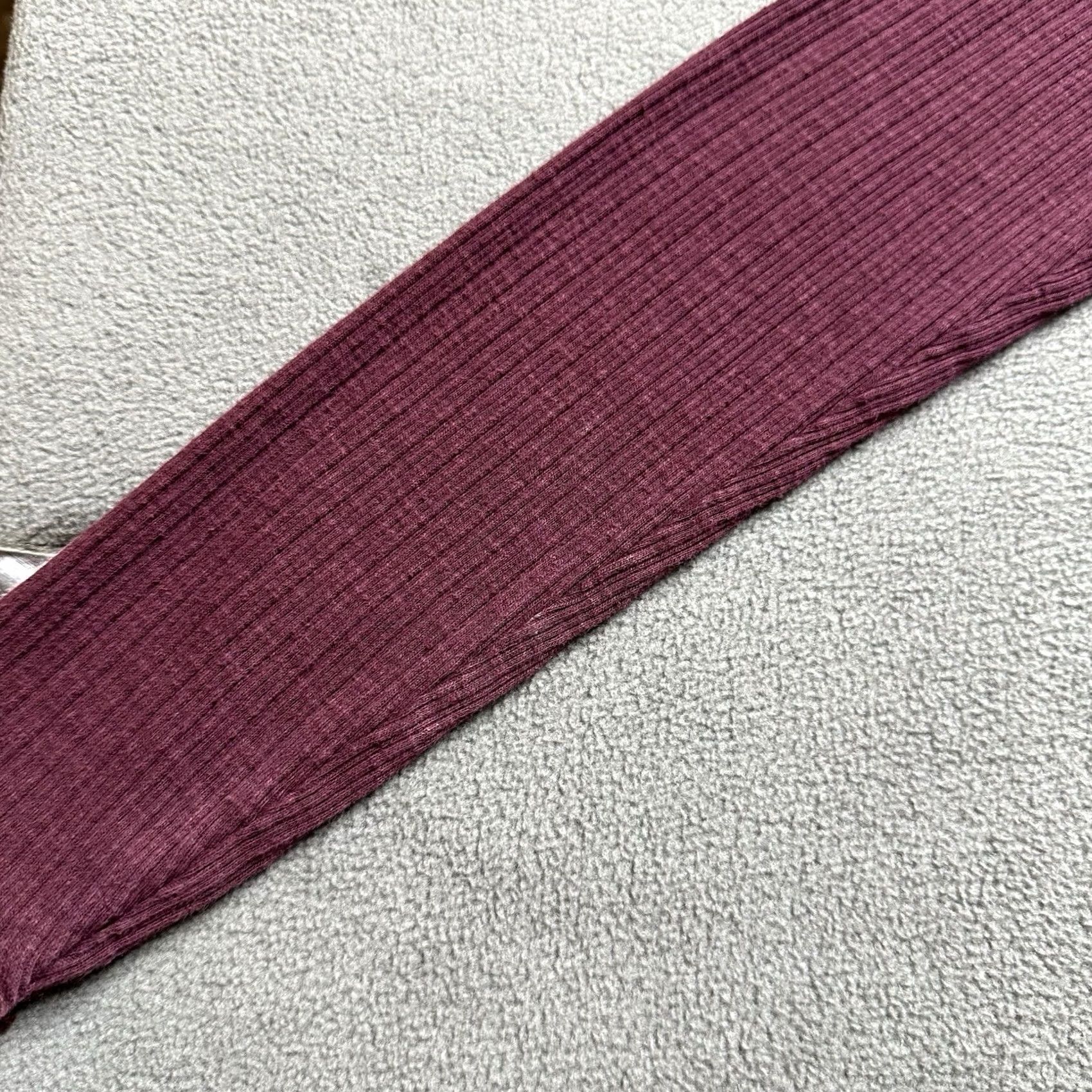 Old Navy Old Navy Shirt Womens M Maroon Red Henley Long Sleeve Slim Rib Knit Lettuce Edge Size M / US 6-8 / IT 42-44 - 7 Thumbnail