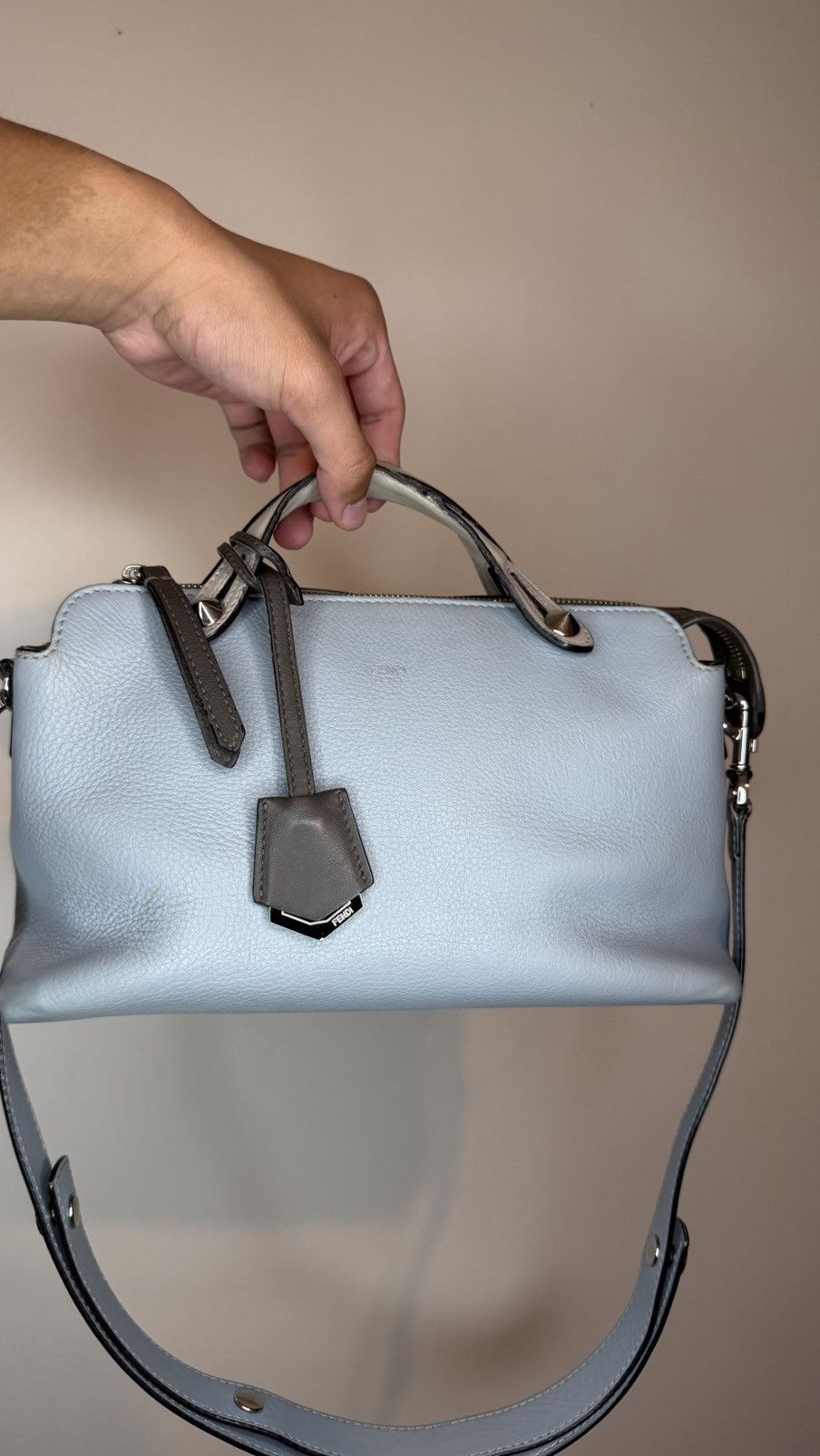 Fendi Fendi By the Way Medium Leather 2 Way Handbag Blue Size ONE SIZE - 4 Thumbnail
