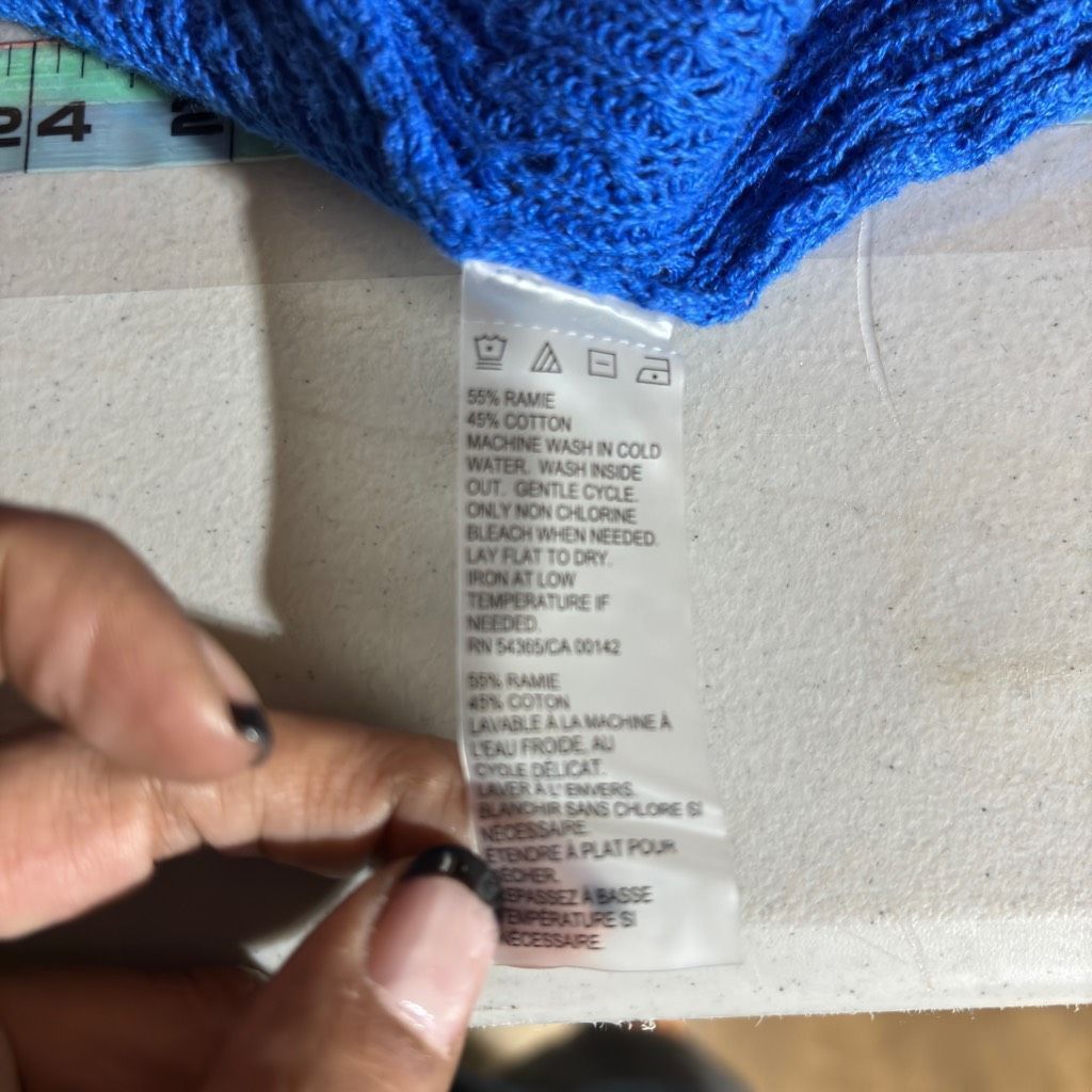 Other Tanjay Blue Open Knit Cardigan M Boho Minimalist Cottagecore Y2K Indie Knitwear Size M / US 6-8 / IT 42-44 - 8 Thumbnail