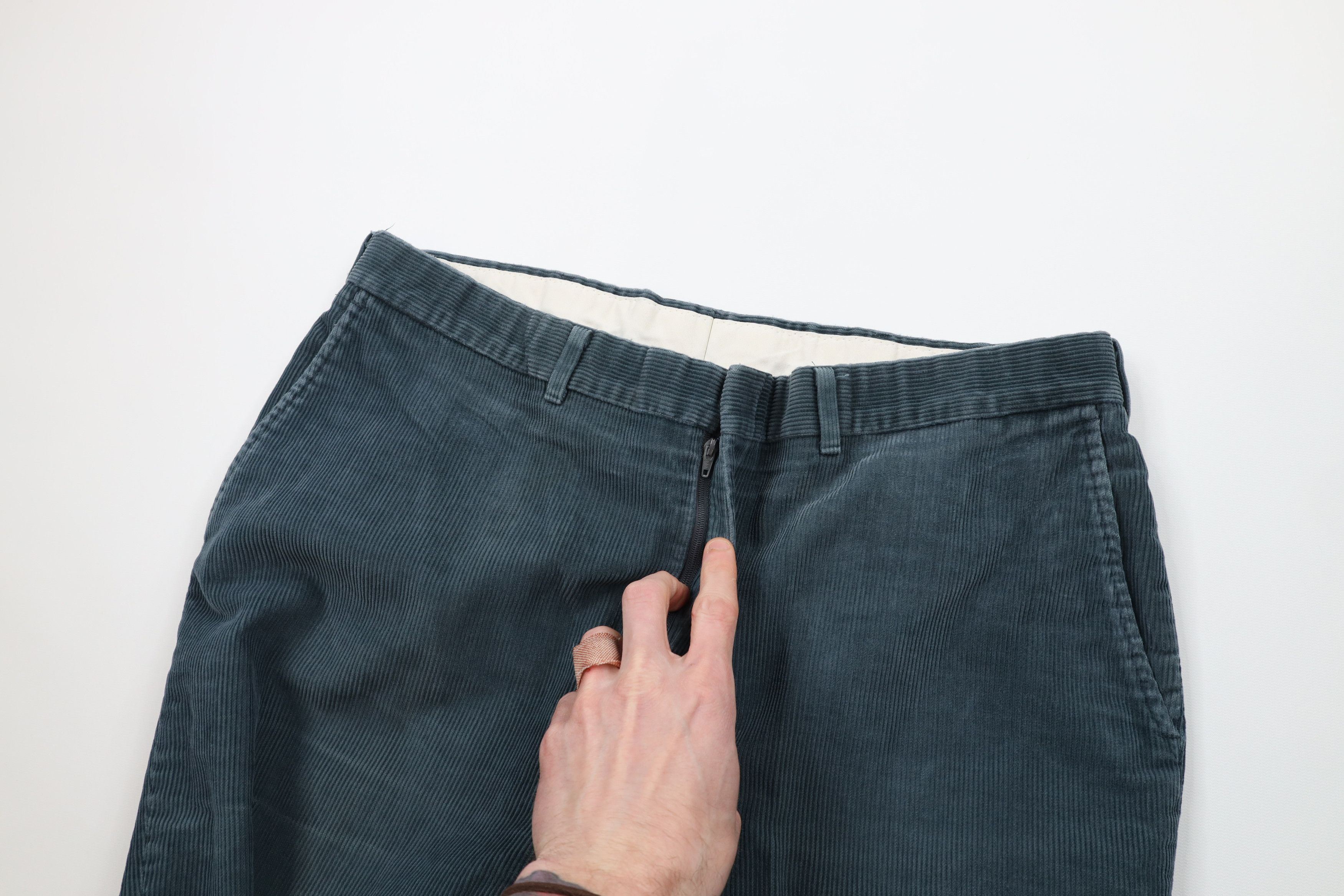 Vintage Vintage 70s Streetwear Bell Bottoms Corduroy Pants Green USA Size US 38 / EU 54 - 6 Thumbnail
