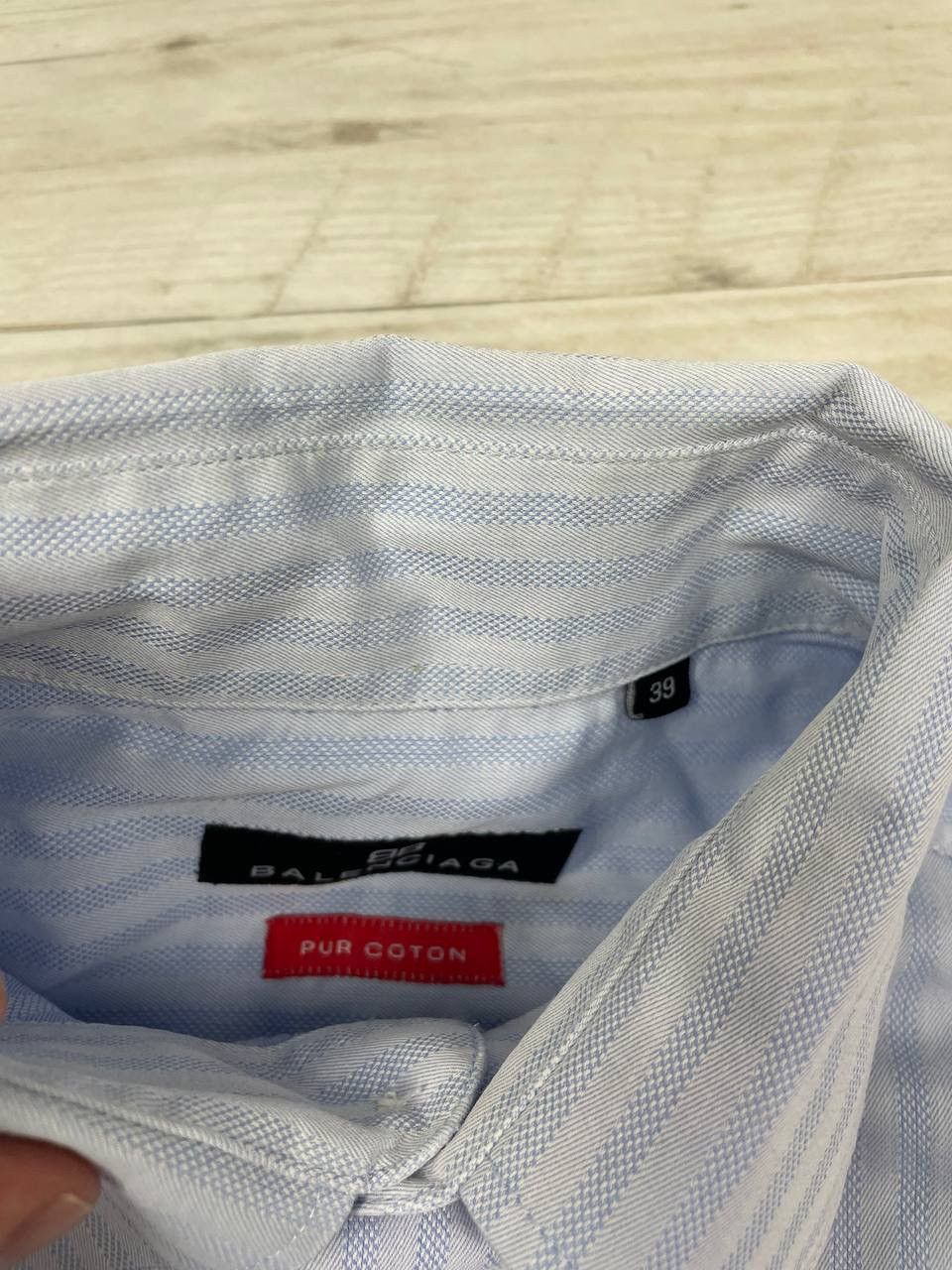 Balenciaga Vintage Balenciaga BB Striped Shirt Buttons Up Long Sleeve Size US M / EU 48-50 / 2 - 8 Thumbnail