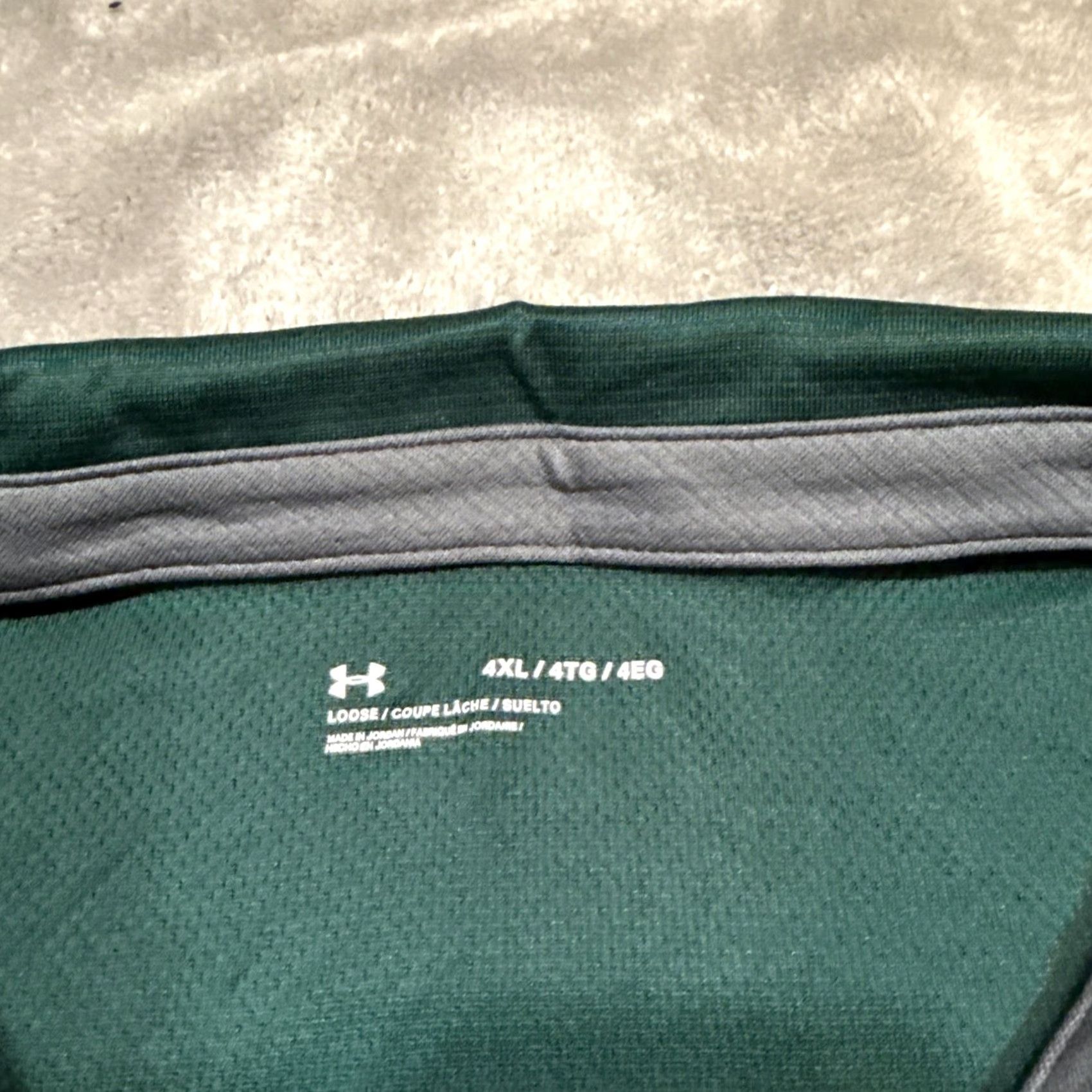 Under Armour Under Armour Polo Shirt Mens 4XL Green Short Sleeve Golf Casual Activewear Size US XXL / EU 58 / 5 - 3 Thumbnail