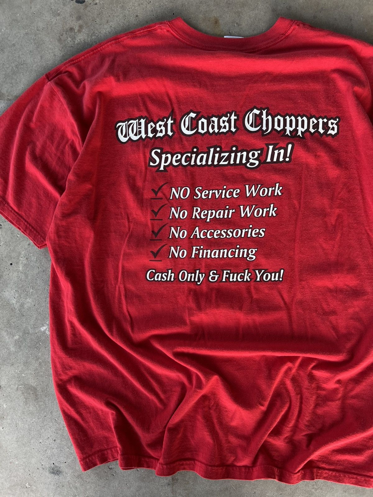 Vintage Vintage West Coast Choppers Motorcycles Flames T Shirt Size US XXL / EU 58 / 5 - 3 Thumbnail
