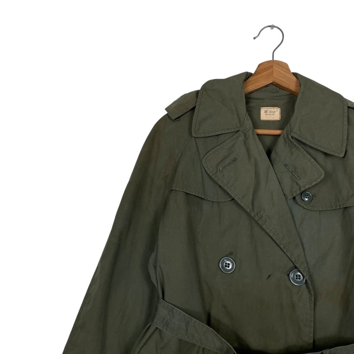 Vintage Vintage Brownwood Mfg US Military Double Breasted Trenchcoat Size L / US 10 / IT 46 - 7 Thumbnail