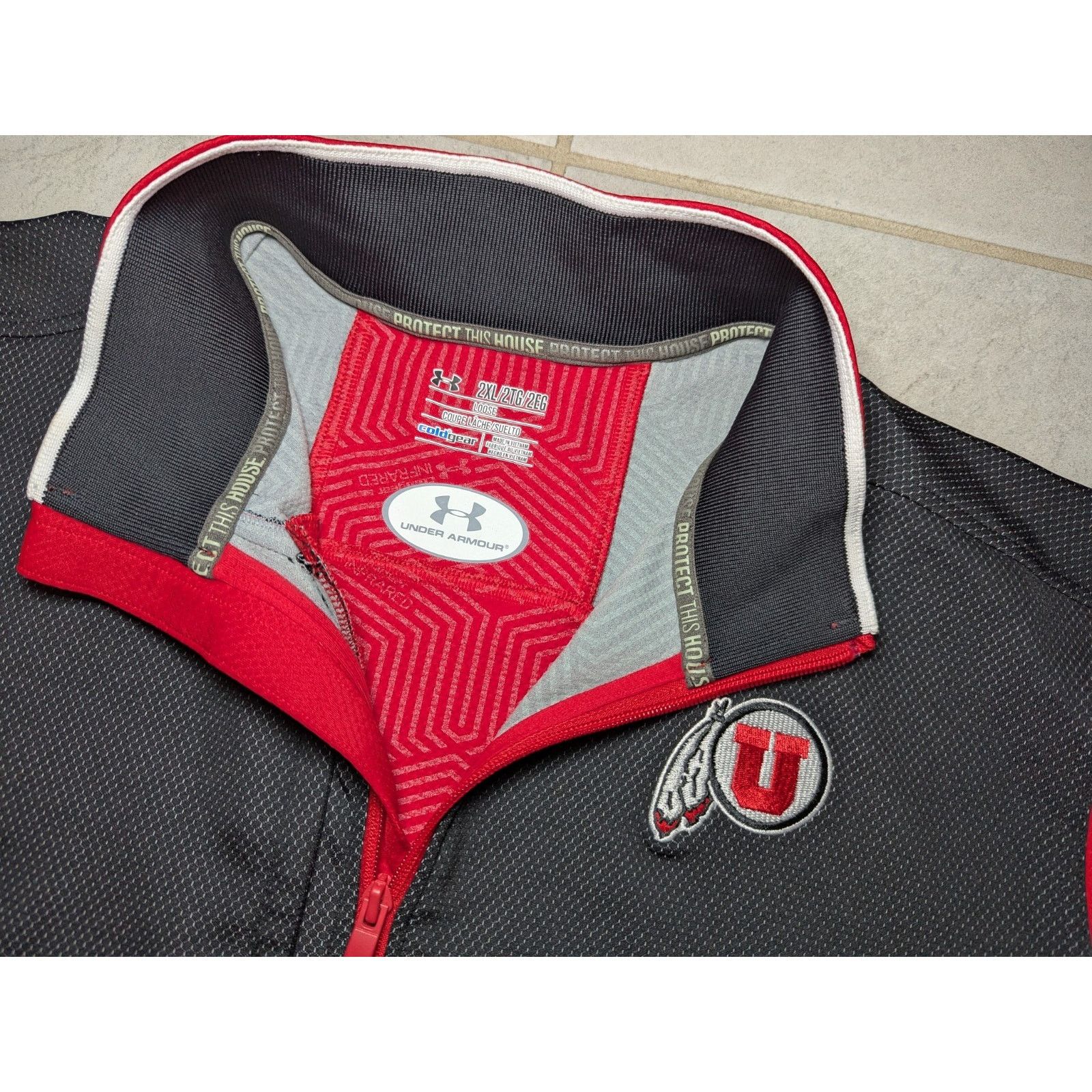 Under Armour Under Armour Men's XXL Utah Utes Jacket ColdGear Zip Jacket Size US XXL / EU 58 / 5 - 4 Thumbnail