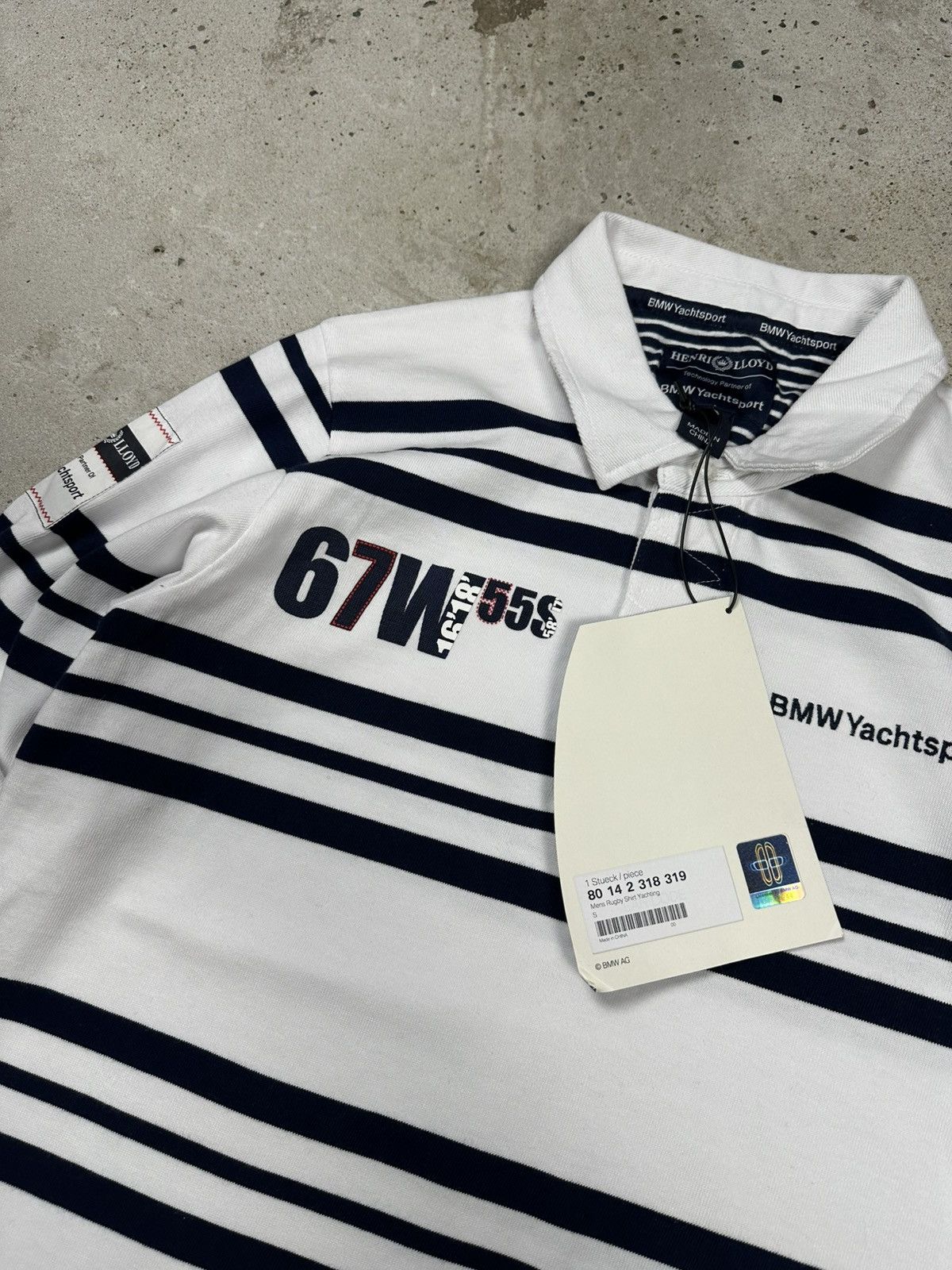 BMW BMW Yachting Sport Racing Striped Rugby Polo Long Sleeve Tee Size US S / EU 44-46 / 1 - 6 Thumbnail