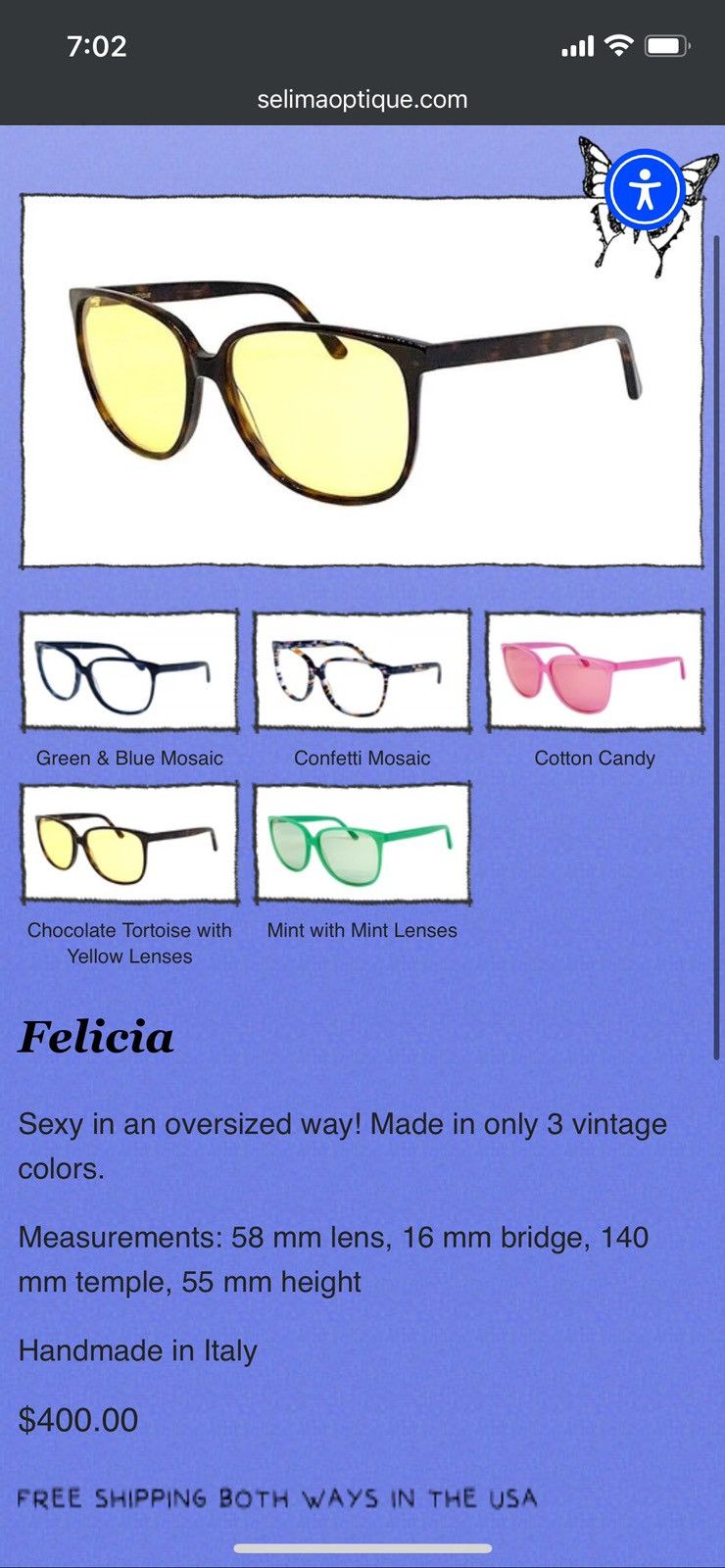 Selima Optique Selima Optique Felicia Sunglasses Size ONE SIZE - 7 Thumbnail