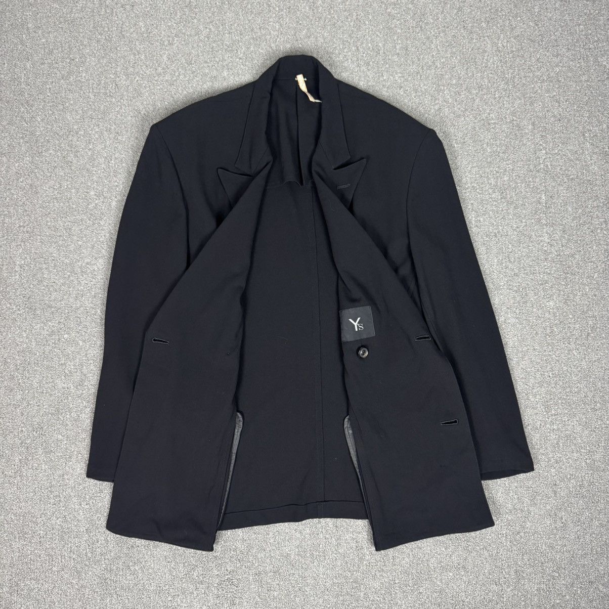 Y's × Yohji Yamamoto Y’s - Yohji Yamamoto - Wool Double Breasted Embossed Design Size US M / EU 48-50 / 2 - 5 Thumbnail