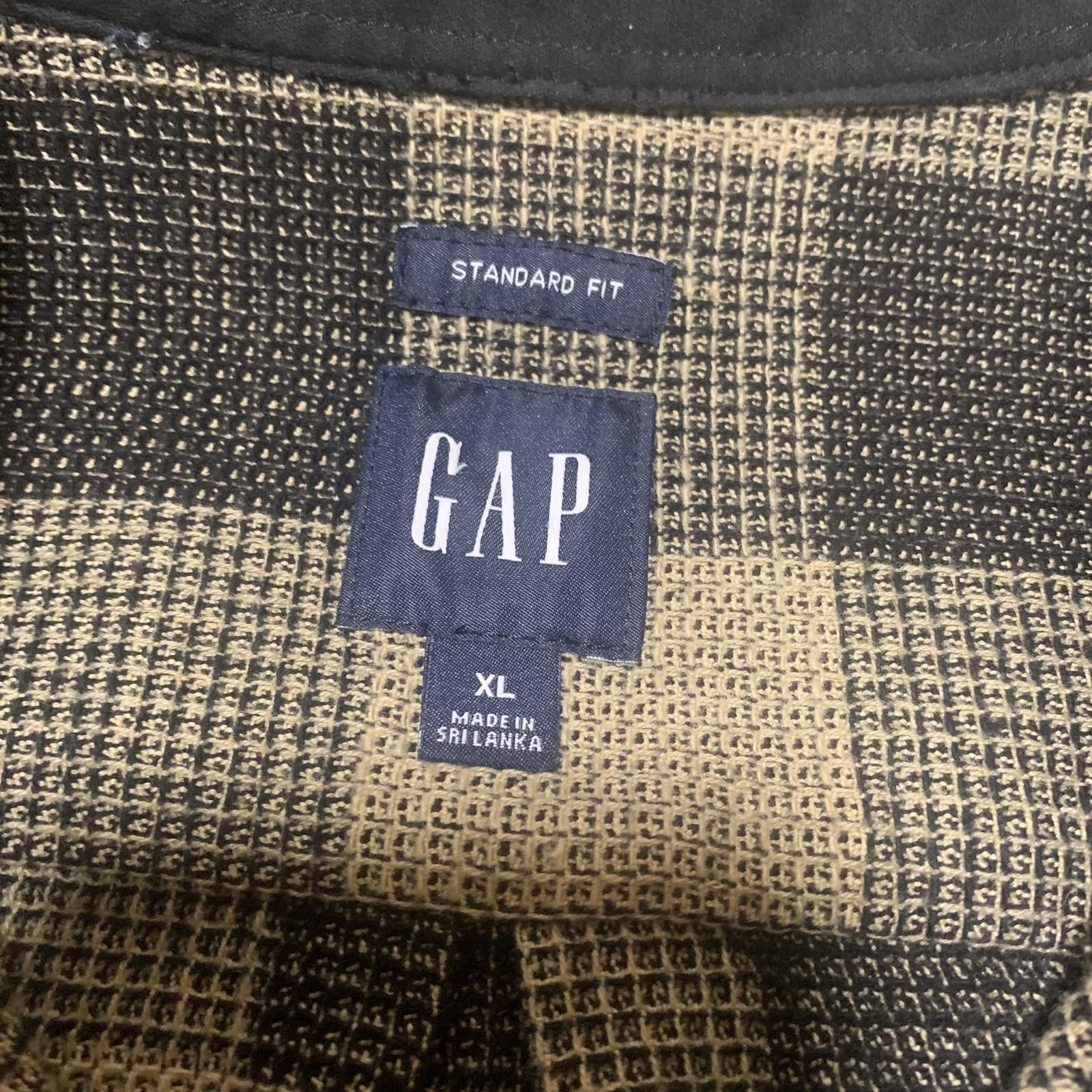Gap GAP Men's XL Tall Olive Black Buffalo Plaid Shirt Size US XL / EU 56 / 4 - 3 Thumbnail