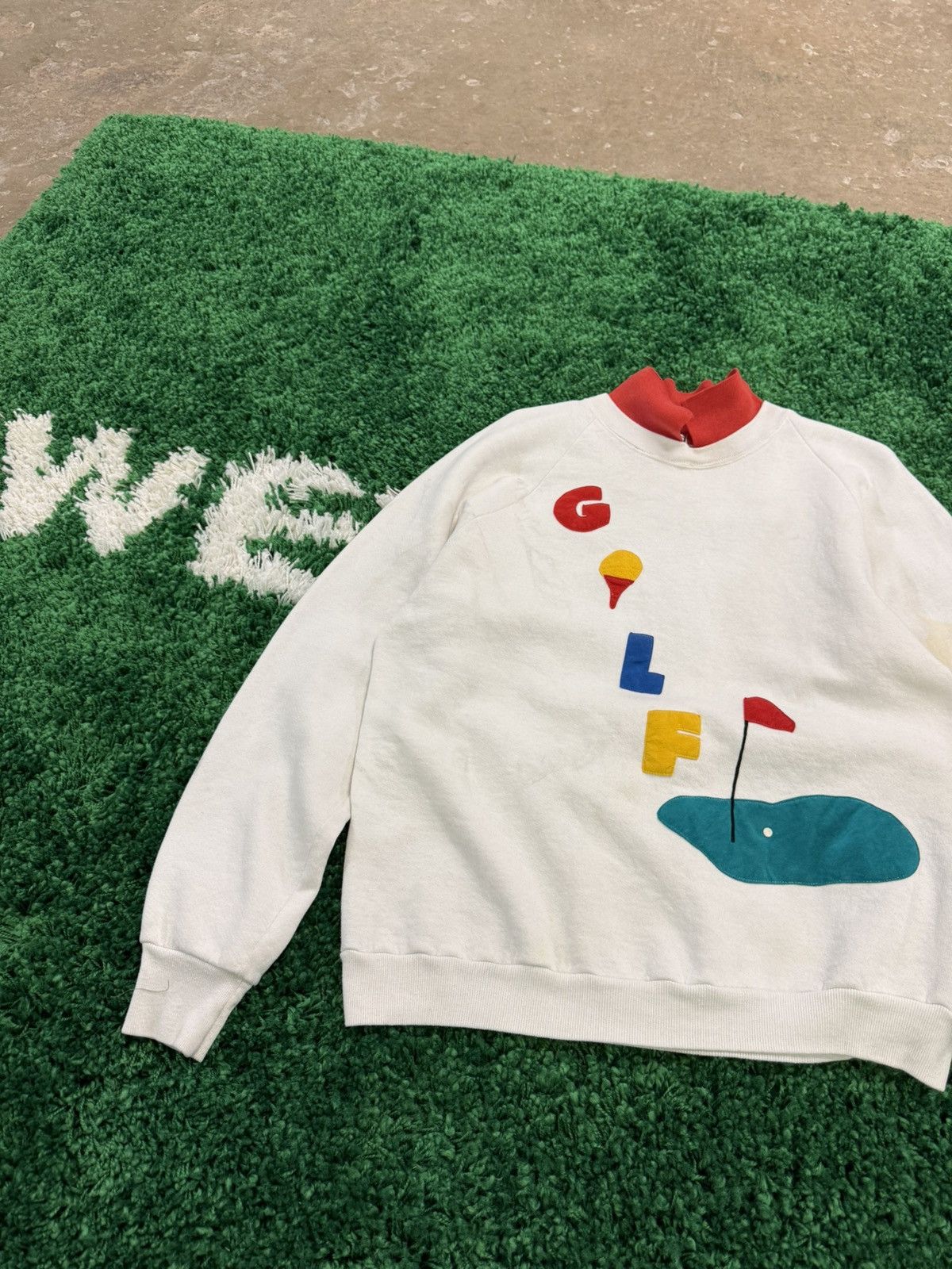 Jerzees × Vintage Vintage Jerzees " GOLF " Embroidered Patch Sweatshirt Large Size US L / EU 52-54 / 3 - 3 Thumbnail