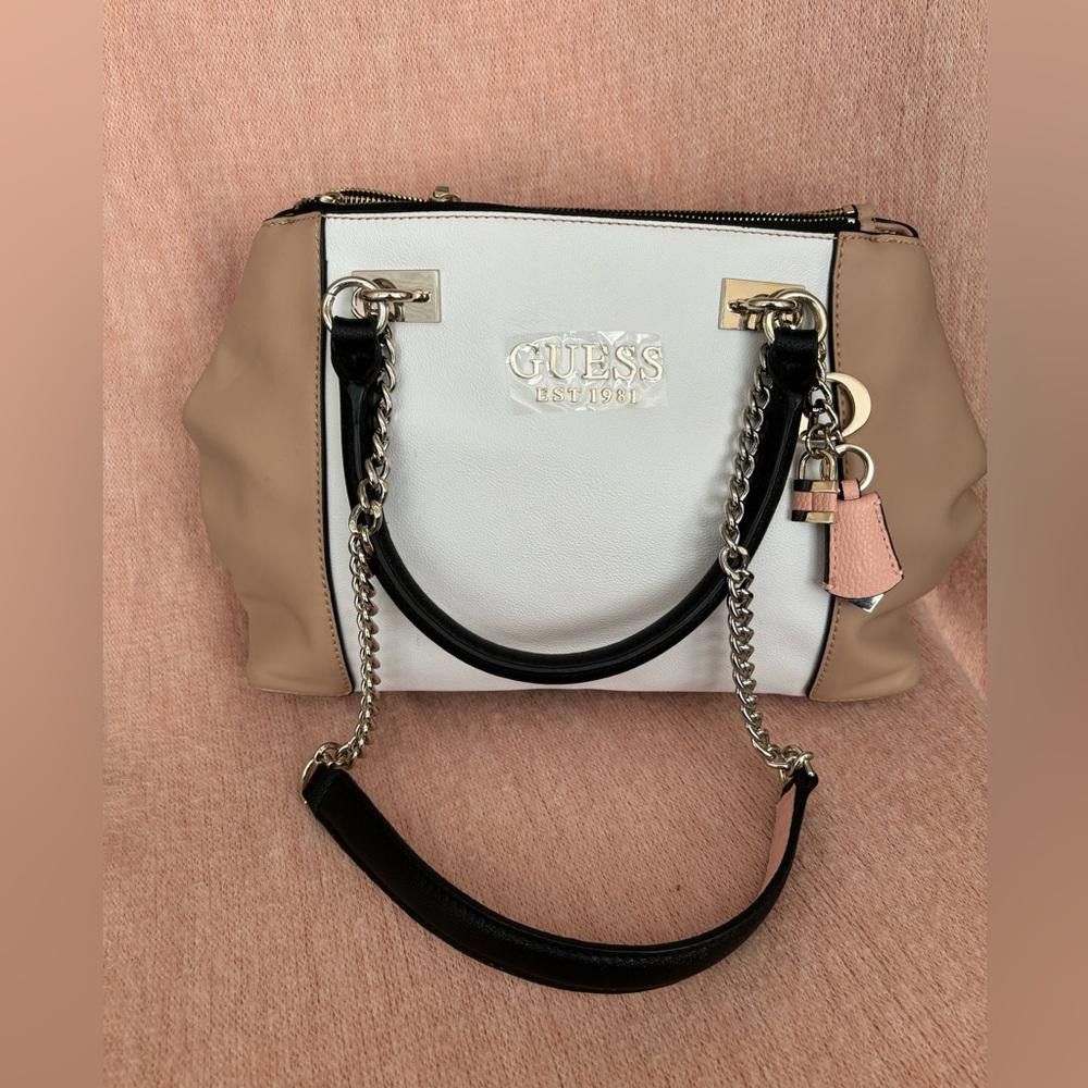 Guess GUESS Ladies White and Beige Bag Size ONE SIZE - 1 Thumbnail