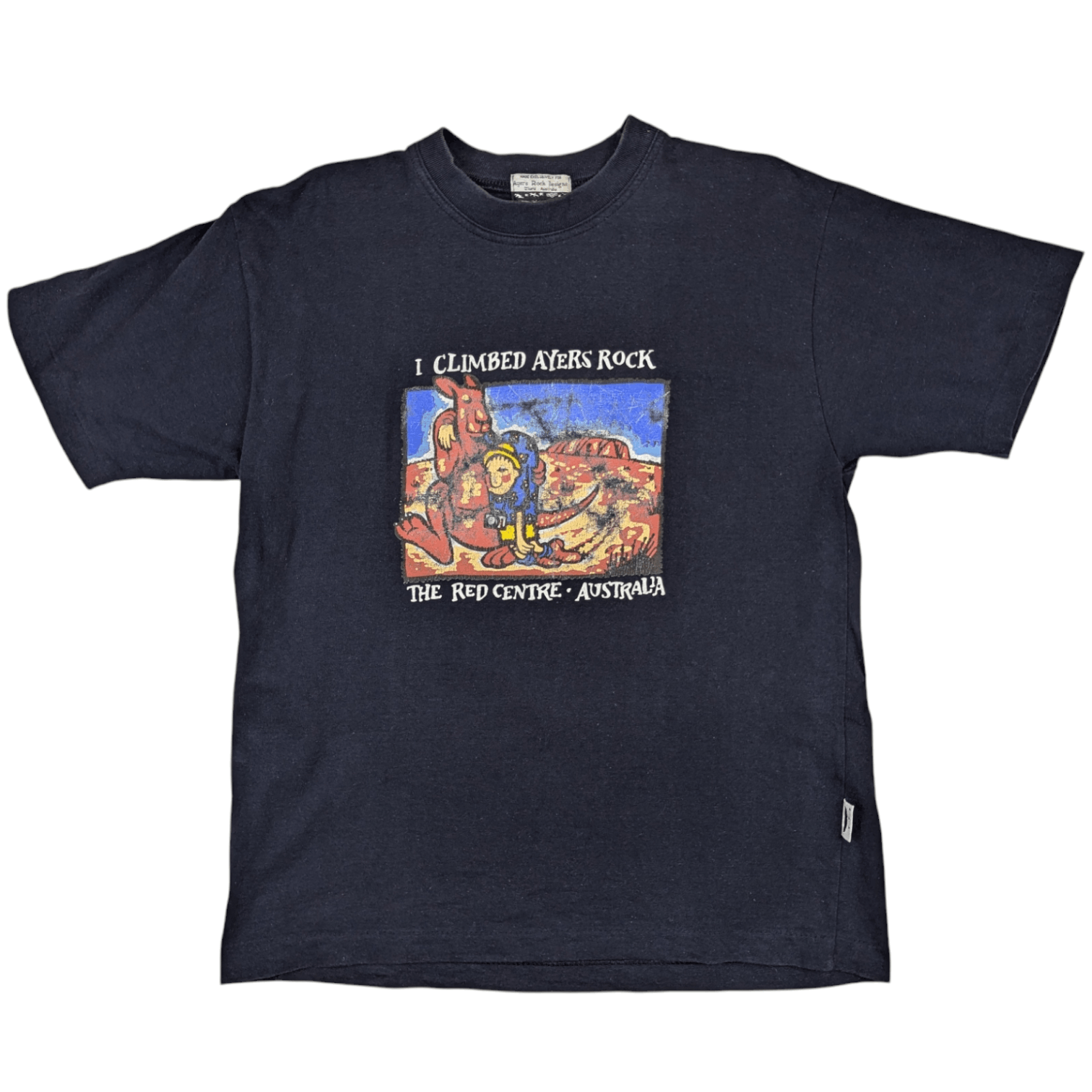 Man Made In Australia × Vintage Vintage 90's AYERS ROCK Australia T-Shirt Single Stitches Size US M / EU 48-50 / 2 - 2 Thumbnail