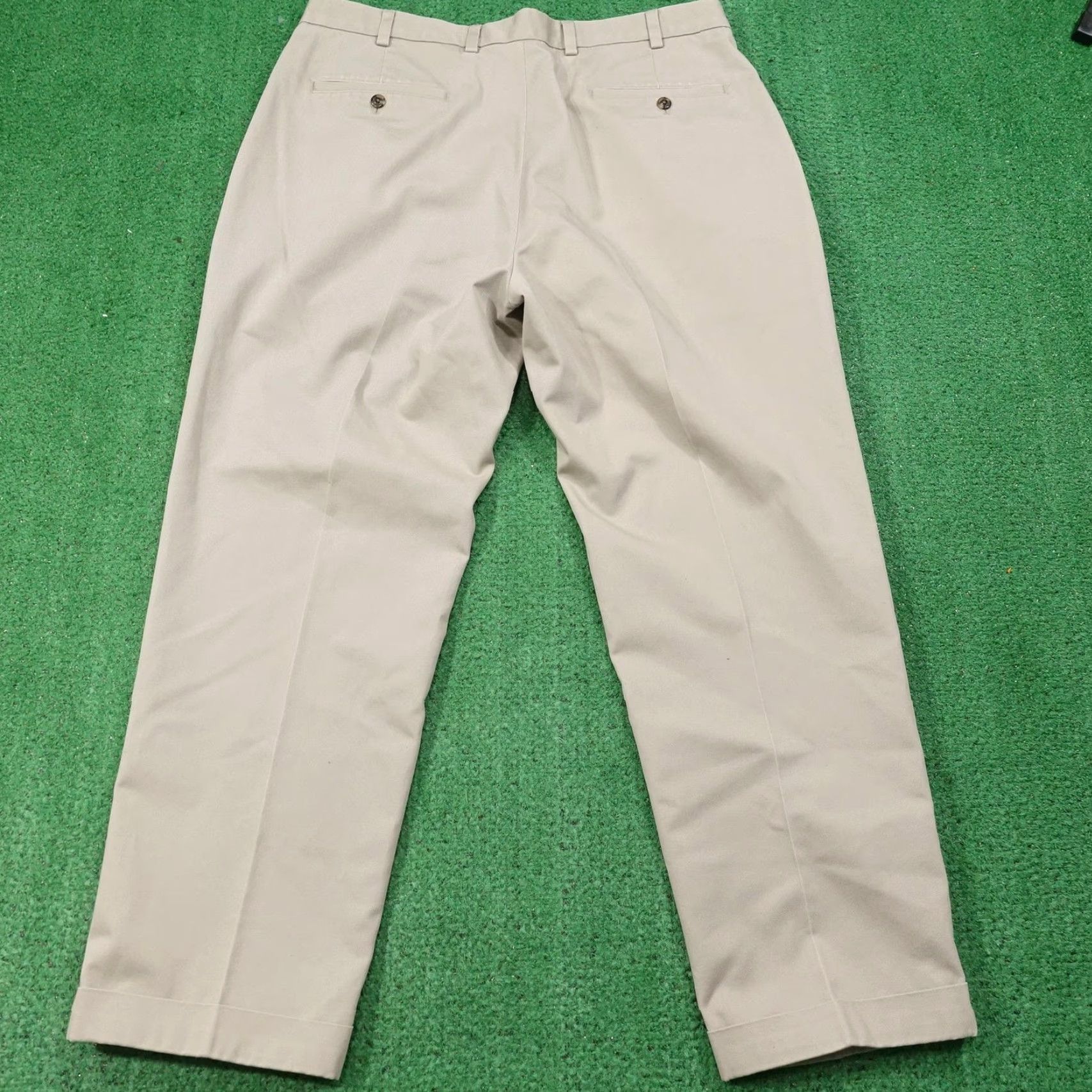 Brooks Brothers Brooks Brothers Pants Adult 38x30 Beige Chino Clark Fit Advantage Pleated Cuffed Cotton Mens Size US 38 / EU 54 - 4 Thumbnail