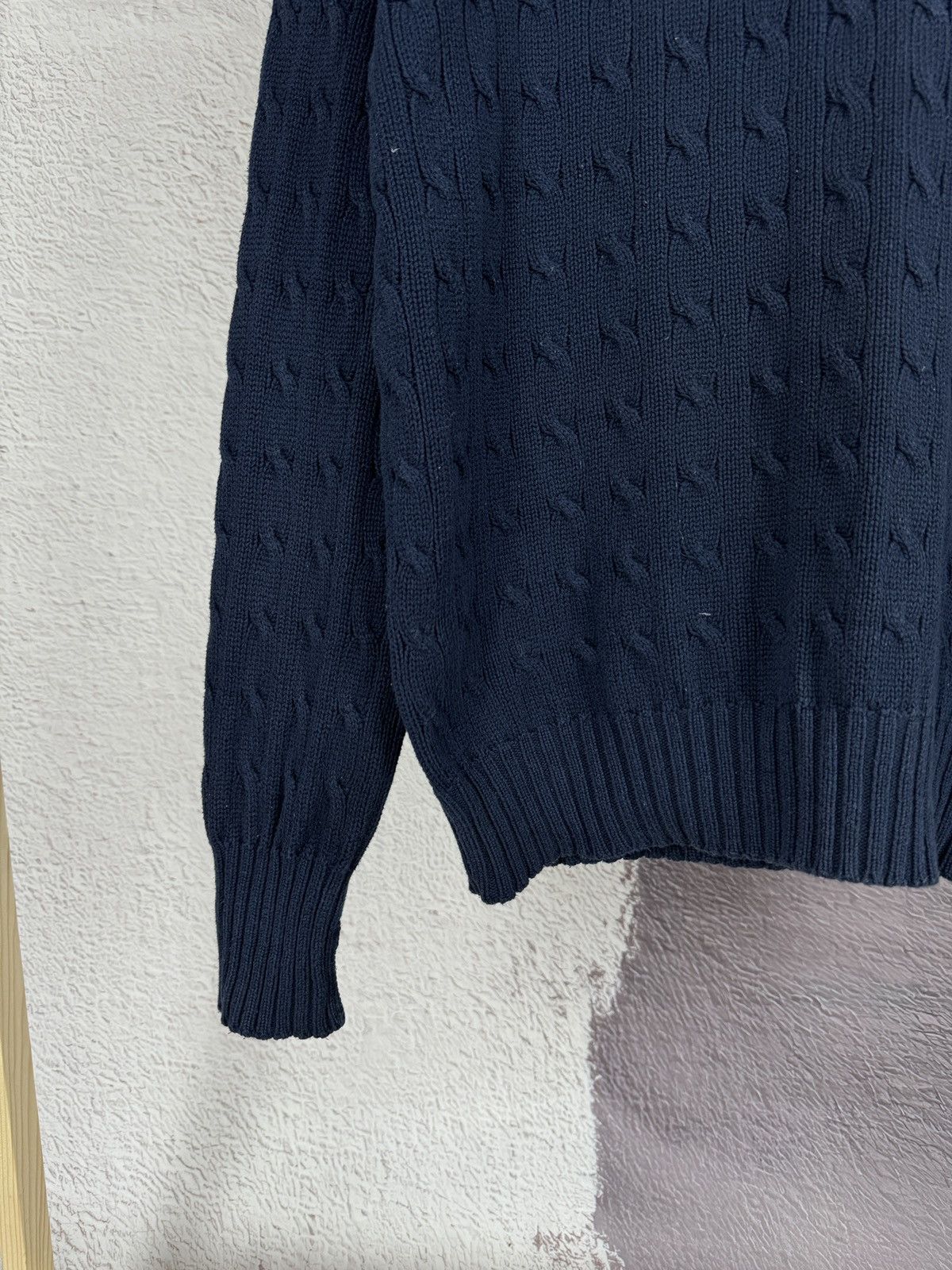 Polo Ralph Lauren Polo Ralph Lauren vintage cable knit navy sweater size L Size US L / EU 52-54 / 3 - 7 Thumbnail