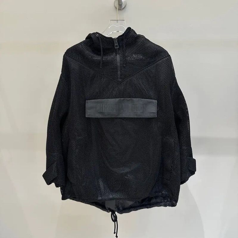 Dior Dior Black Mesh Long Trench Coat for Women 0089 Size S / US 4 / IT 40 - 1 Thumbnail