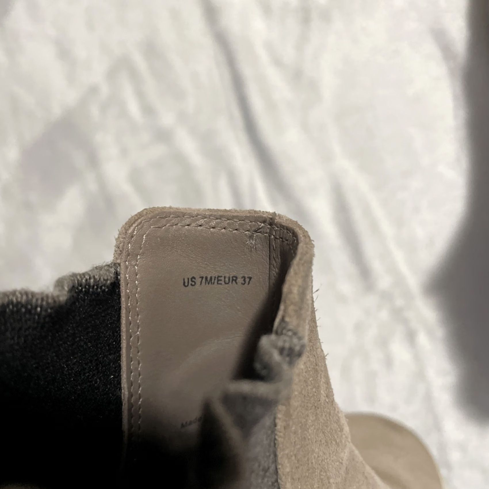 Vince Vince Chelsea High Top Leather Bootie Sneaker Womens 7M Gray Suede Casual Workwear Modern Bohemian Designer Chelsea Bootie Leather Sneaker M Womens Size M / US 6-8 / IT 42-44 - 3 Thumbnail