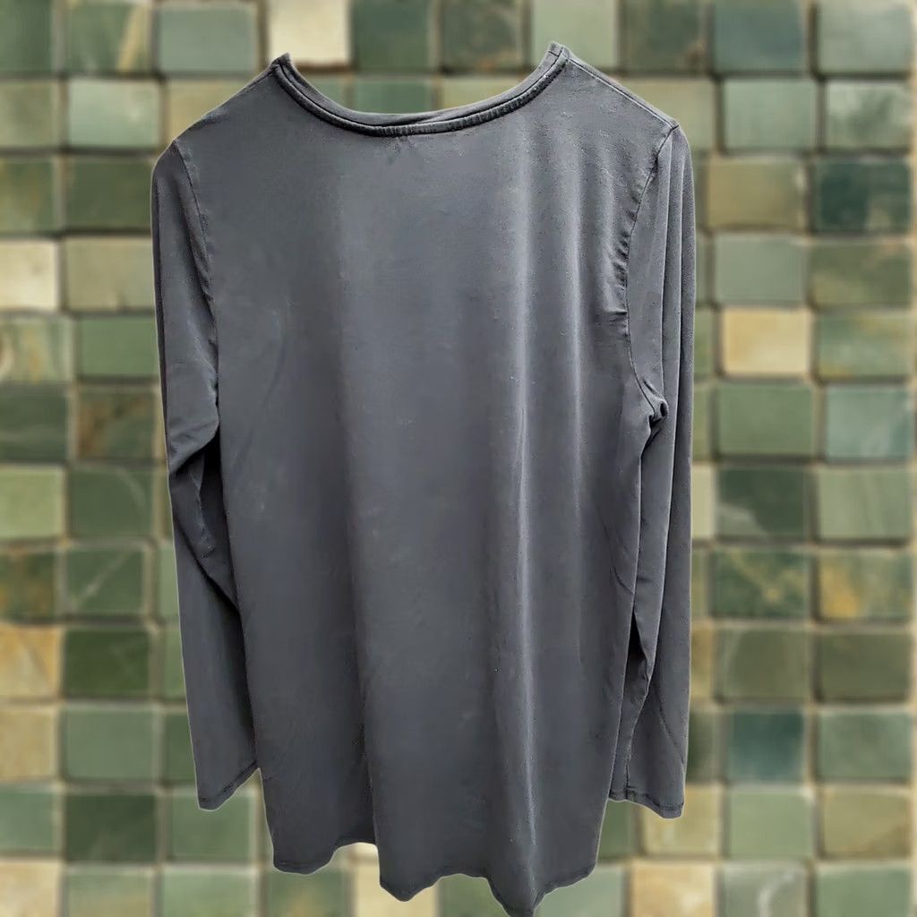 Eileen Fisher Eileen Fisher Top Womens XS Black Tencel Stretch Blend Long Sleeve Lightweight Shirt Pullover Knit Minimalist Casual Womens XS Black 90s? Size XS / US 0-2 / IT 36-38 - 1 Thumbnail
