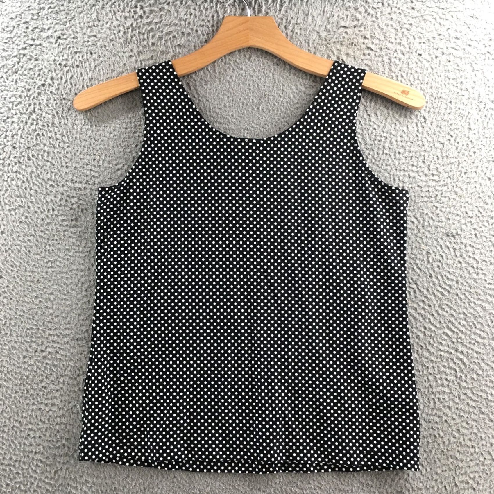 Vintage Chico's Blouse Womens 2 Black White Polka Dot Scoop Neck Sleeveless Pullover Top Size XS / US 0-2 / IT 36-38 - 7 Thumbnail