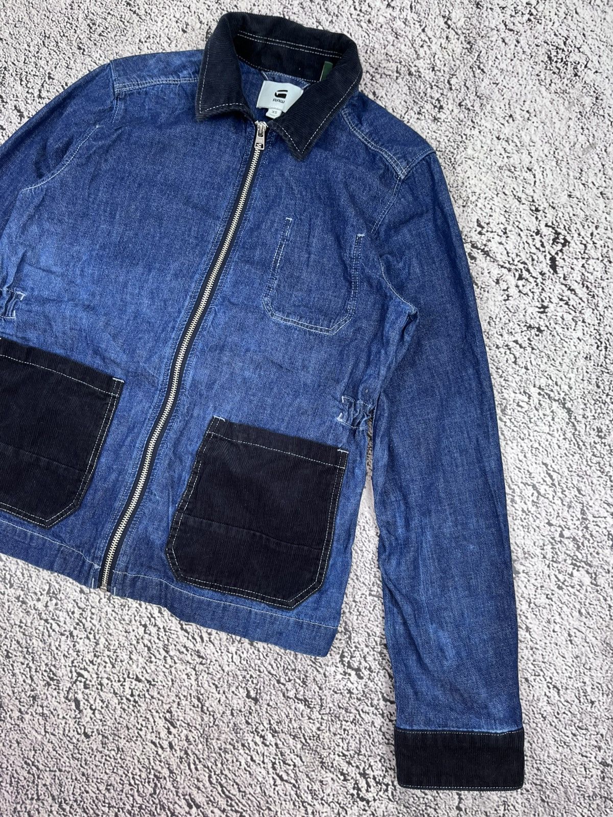 G-Star G-Star RAW Denim Jacket Corduroy Collar Workwear Carhartt Size XS / US 0-2 / IT 36-38 - 3 Thumbnail