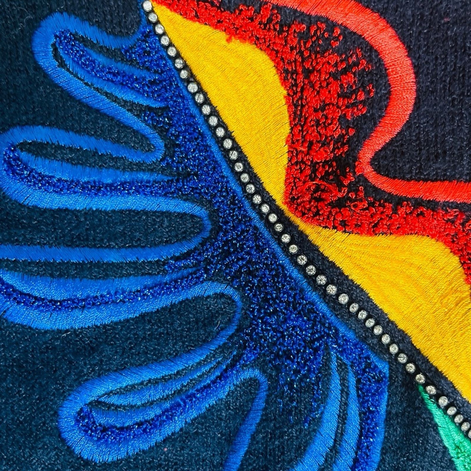 Escada Escada VTG Margaretha Ley Abstract Rhinestone Silk Sweater Size S / US 4 / IT 40 - 5 Thumbnail