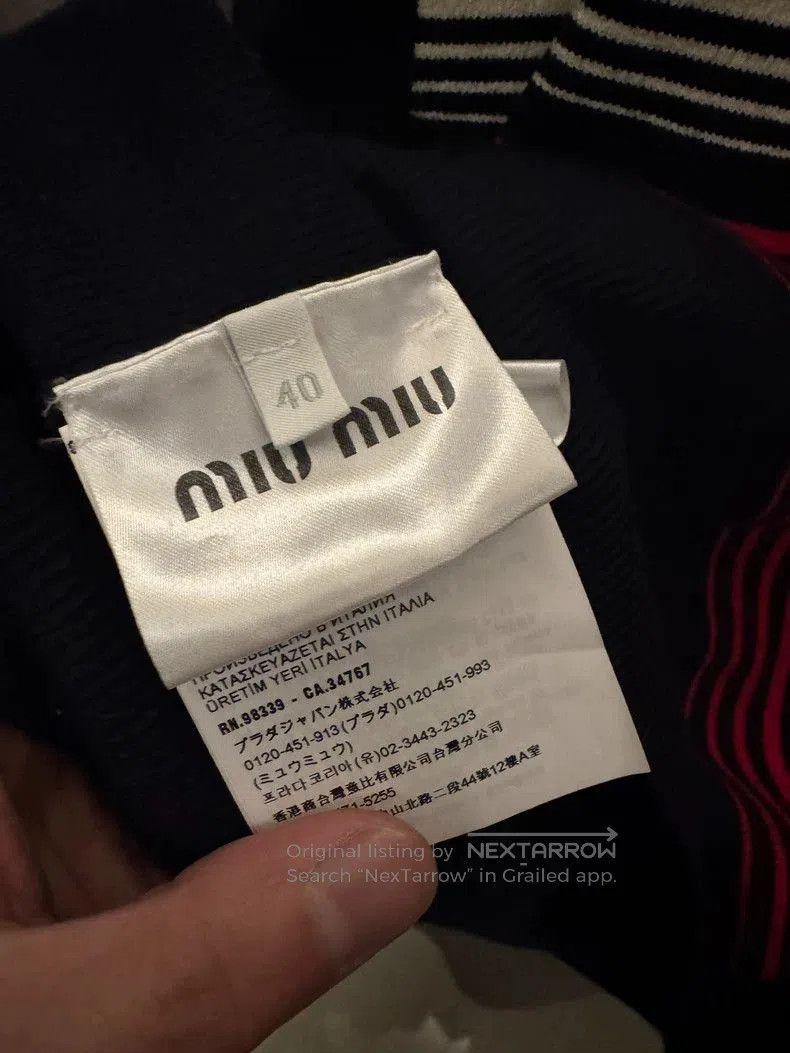 Miu Miu miumiu 23fw Black and red striped polo sweater. Size US M / EU 48-50 / 2 - 4 Thumbnail