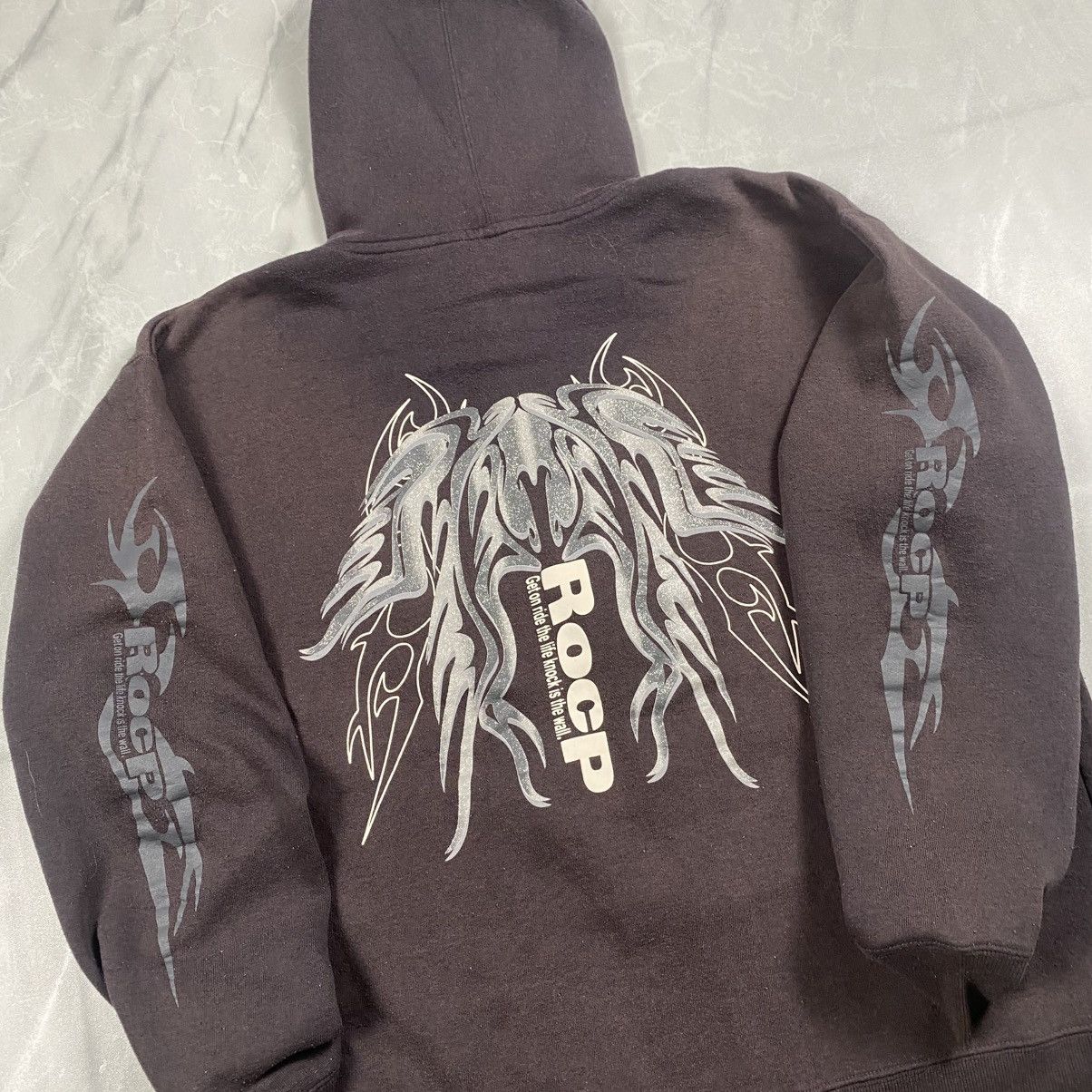 Japanese Brand Rare y2k Beaumere ROCP Affliction Zip Up Hoodie Size US XL / EU 56 / 4 - 3 Thumbnail