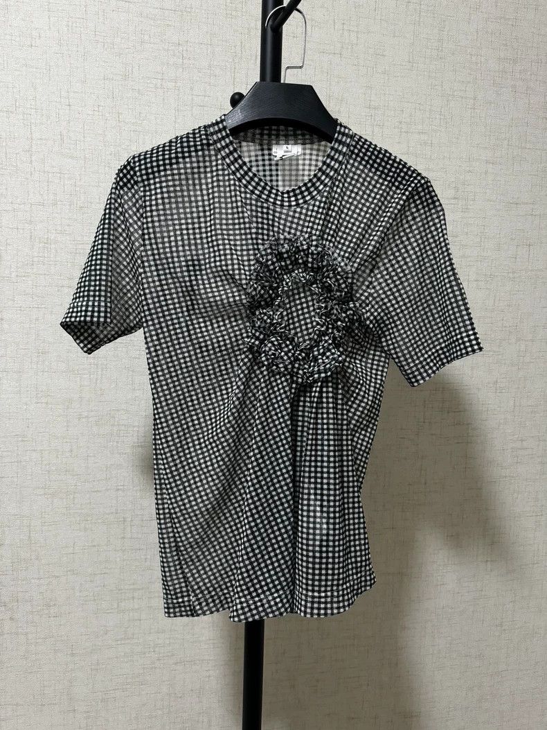 Comme des Garcons Comme Des Garcons Translucent black and white plaid floral Size L / US 10 / IT 46 - 1 Thumbnail