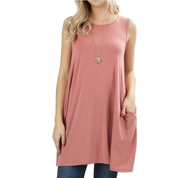 Other Zenana Premium Womens Sleeveless V-Neck Tunic Top Large Rayo Size L / US 10 / IT 46 - 2 Thumbnail