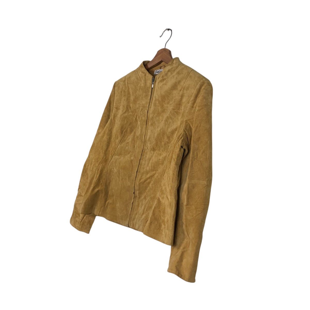 Japanese Brand 📌Cropped Suede Leather Jacket Fagiolino Issey Miyake Size US M / EU 48-50 / 2 - 3 Thumbnail