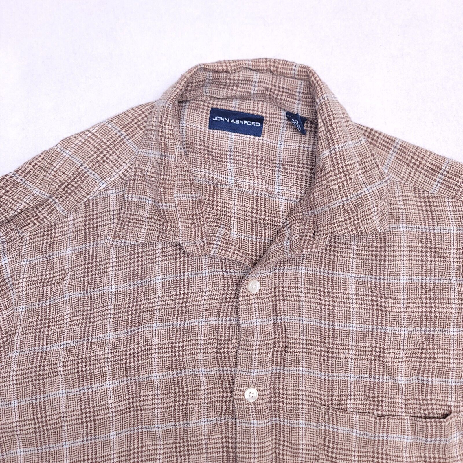 John Ashford John Ashford Tartan Flannel Shirt Mens Size Large L Brown Size US L / EU 52-54 / 3 - 1 Thumbnail